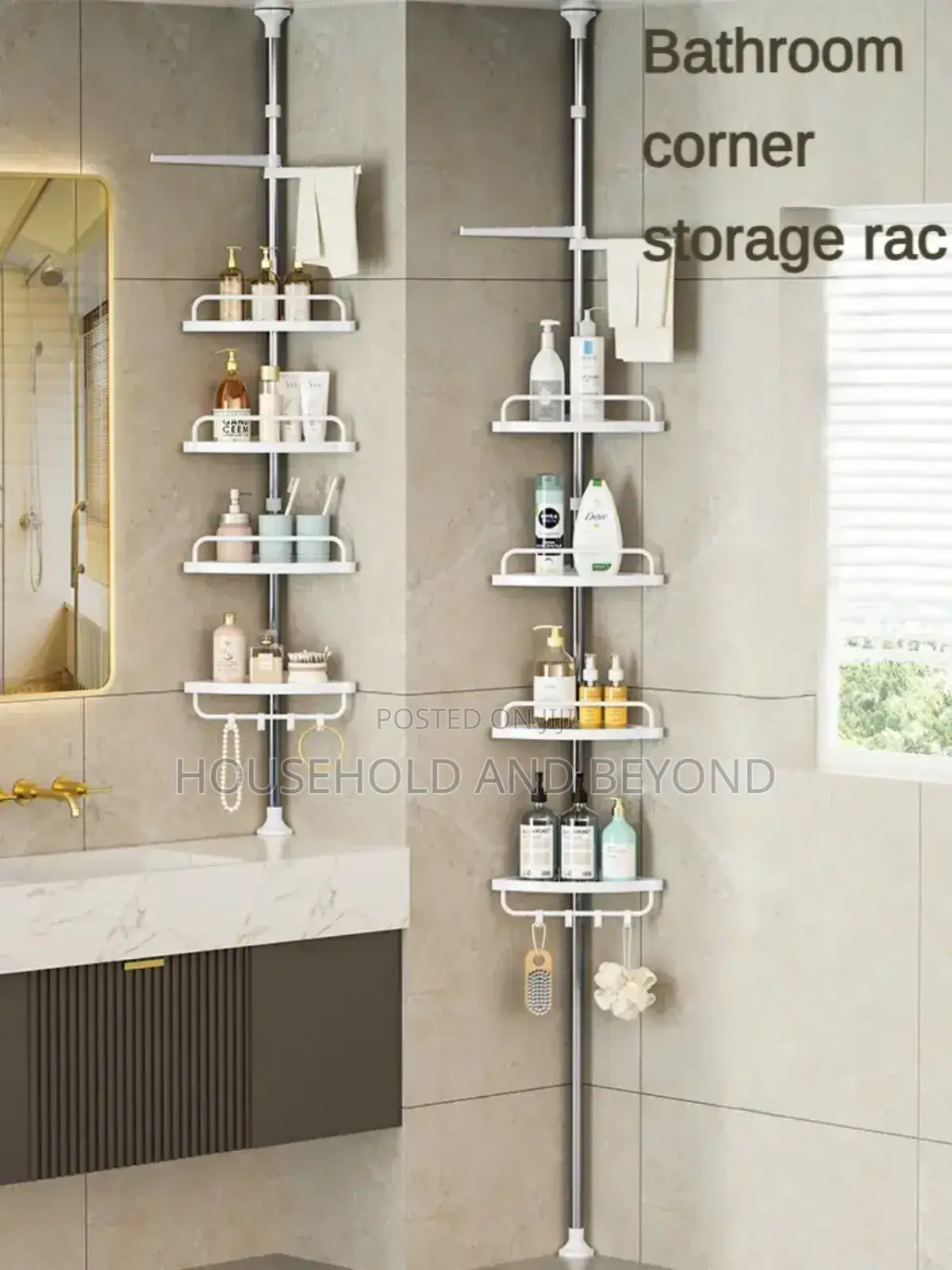 4 Layers Bathroom Corner Shelf