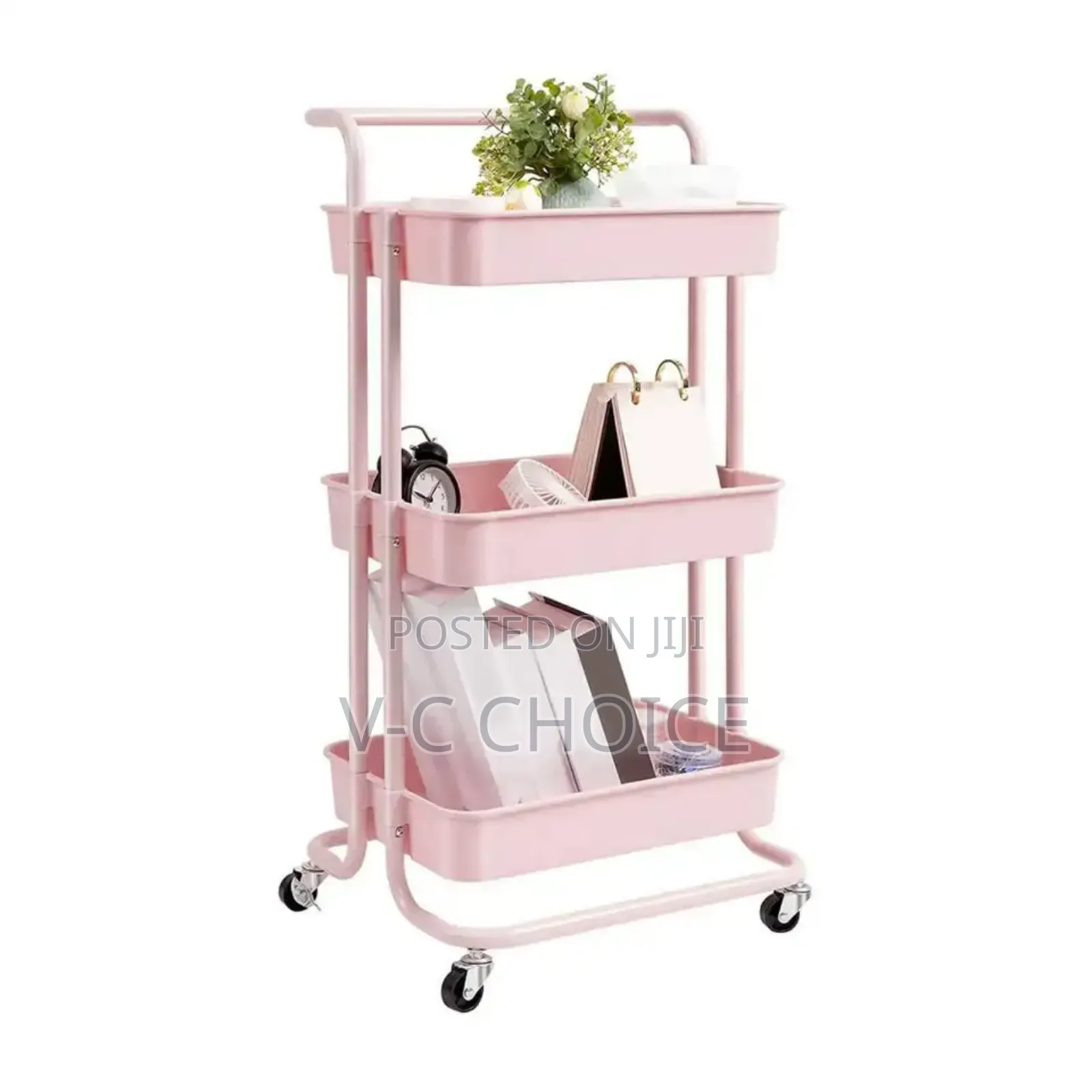 Rolling Cart With 4 Wheels Large Capacity Strong