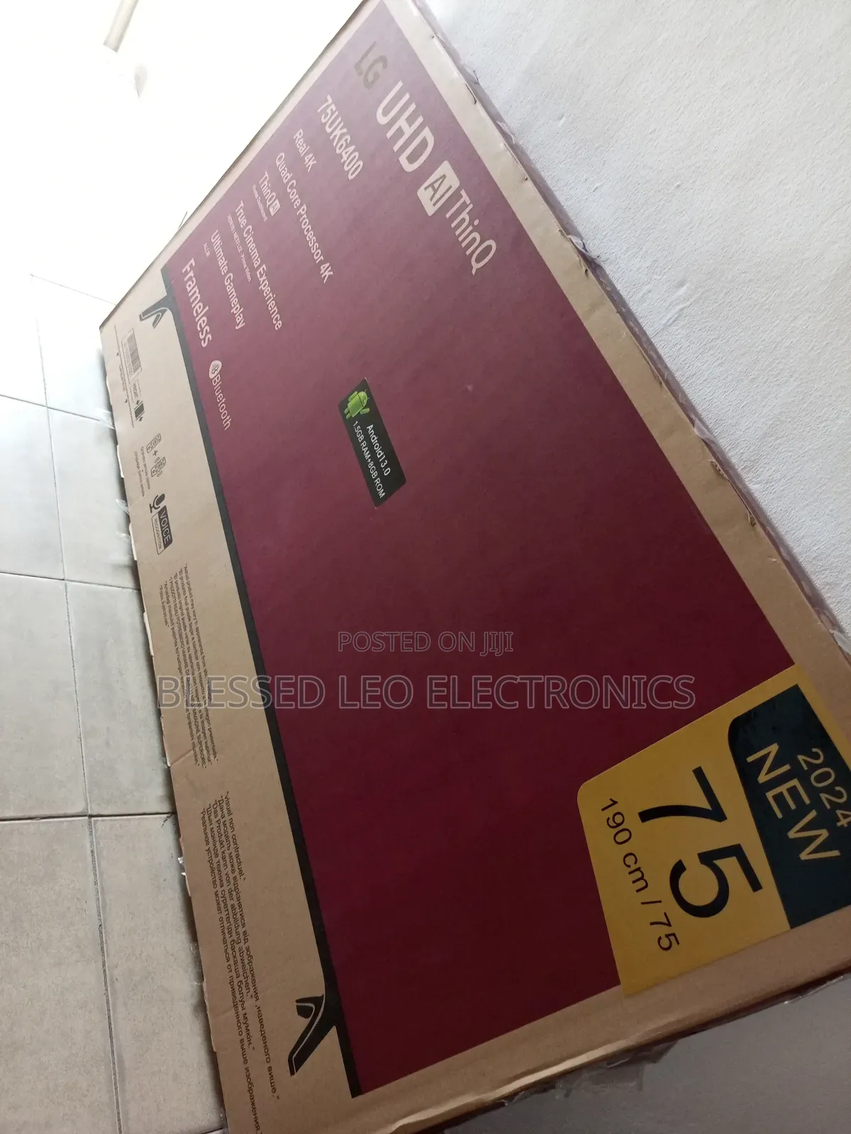 75 Inches With Inbuld Bluetooth Netflix Wi-Fi Facebook Googl