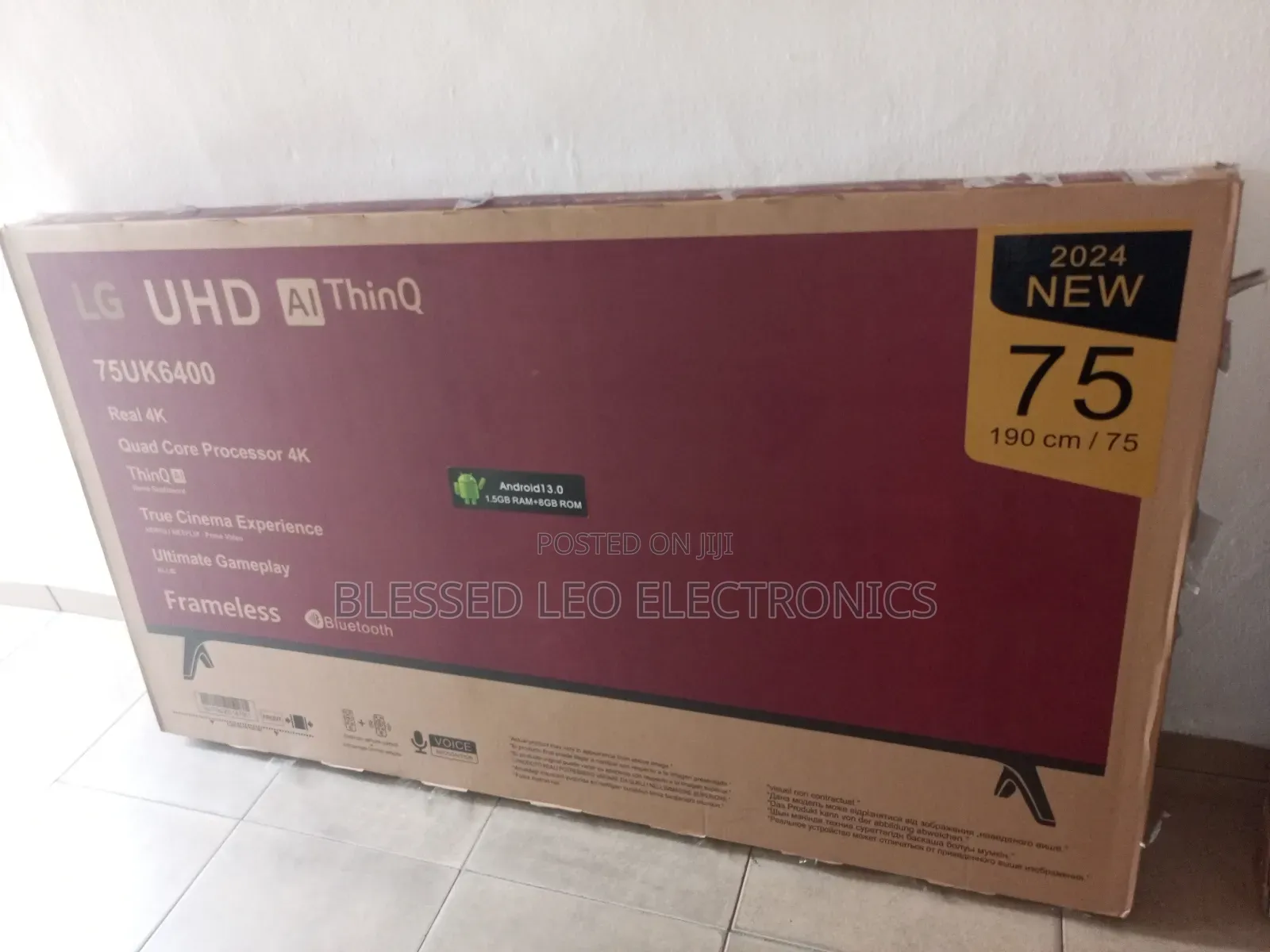 Freamless Lg Smart 75inches Tv