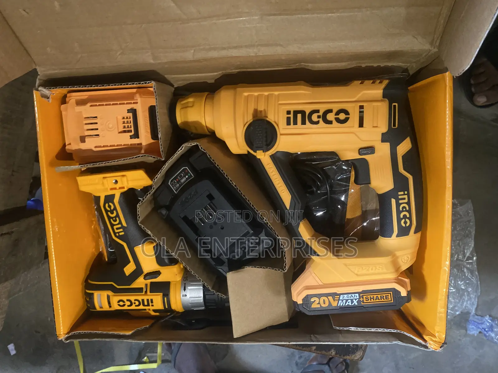 Ingco Lithium Cordless 2-Piece Combo Kit 20v