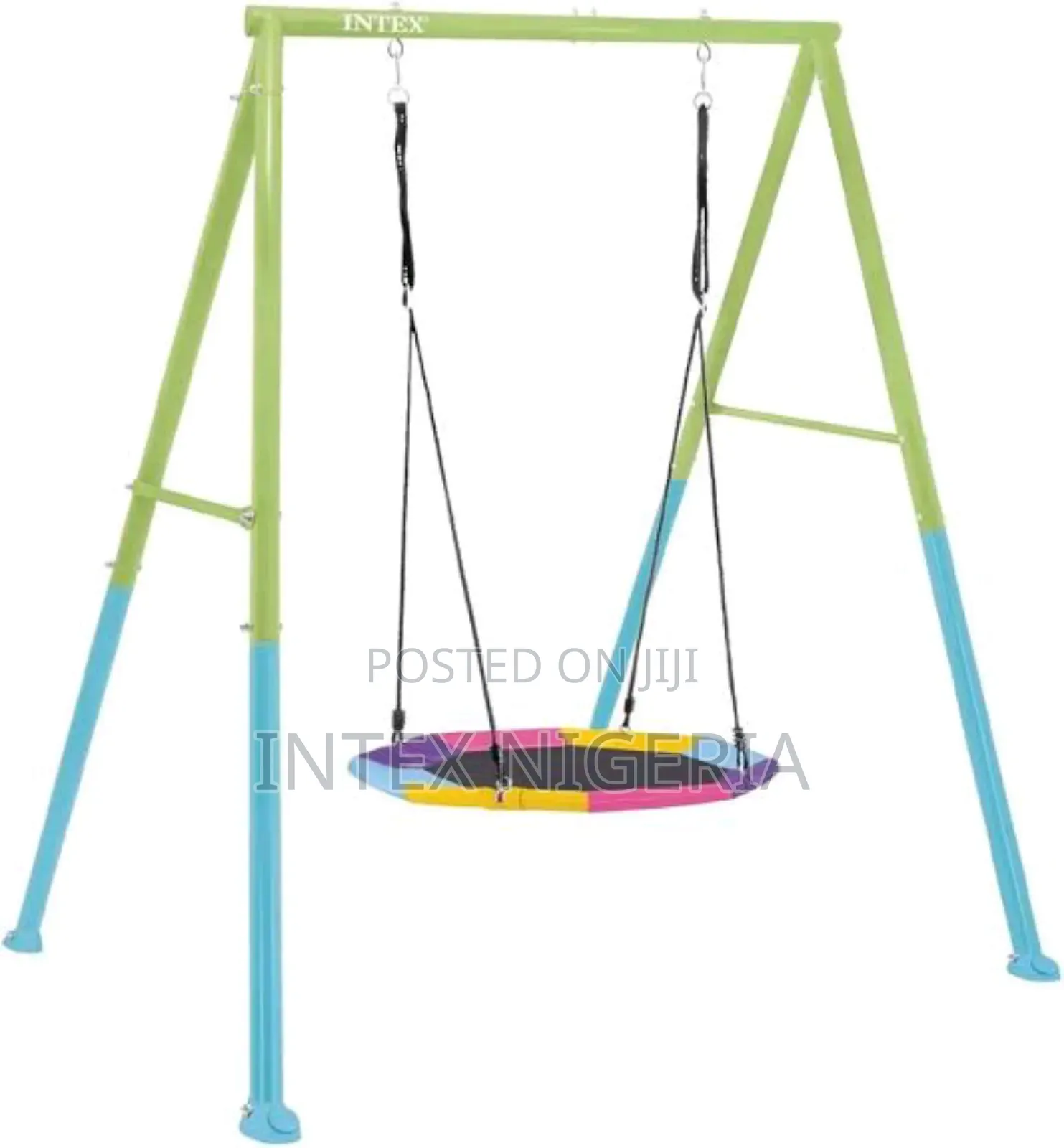 Green and Blue Swing With Octagonal Nest Rocking