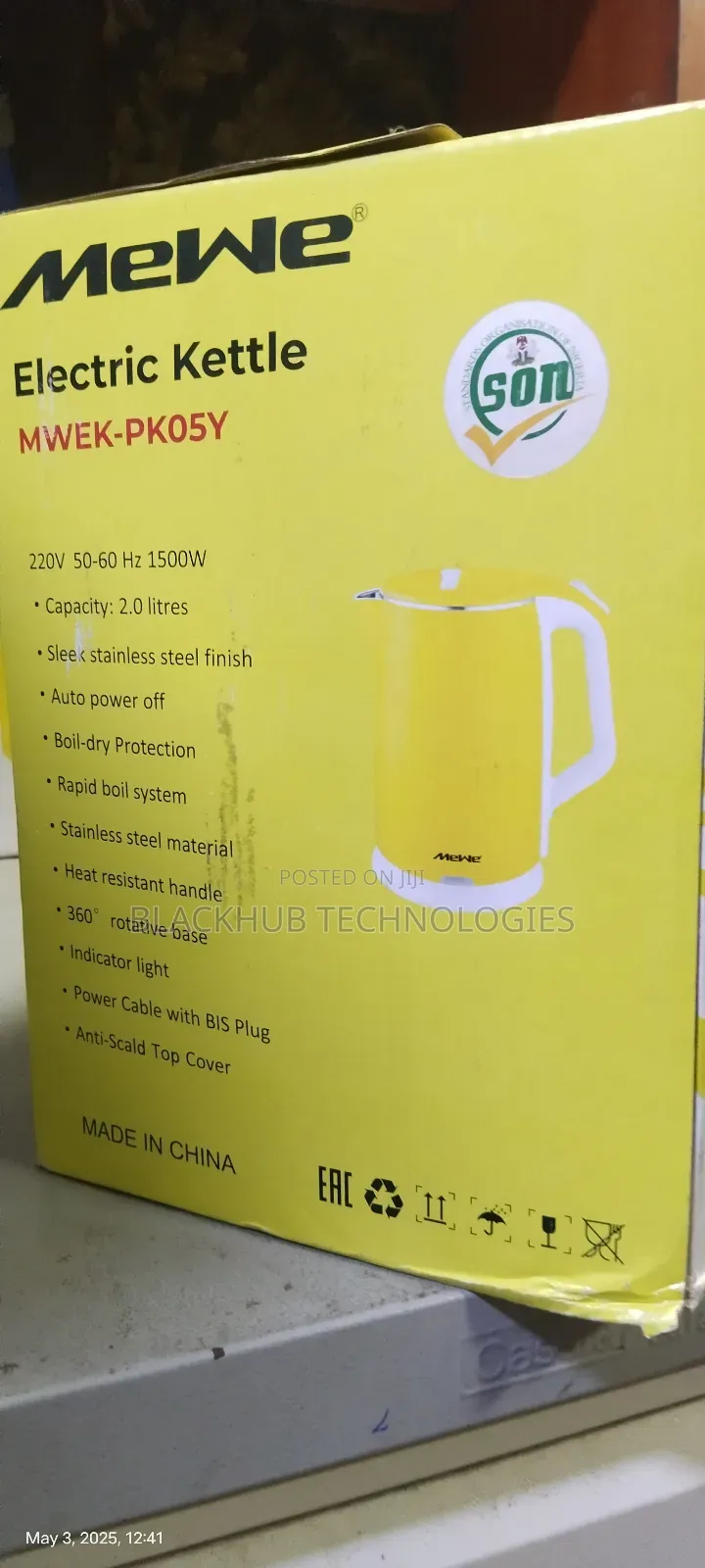 Mewe Electric Kettle 1500 Watts