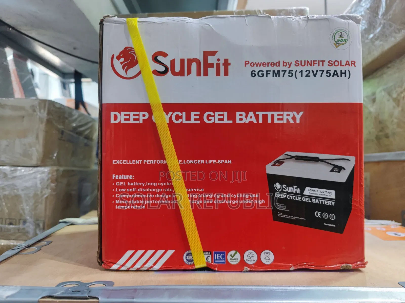 75ah Gel Battery Sunfit