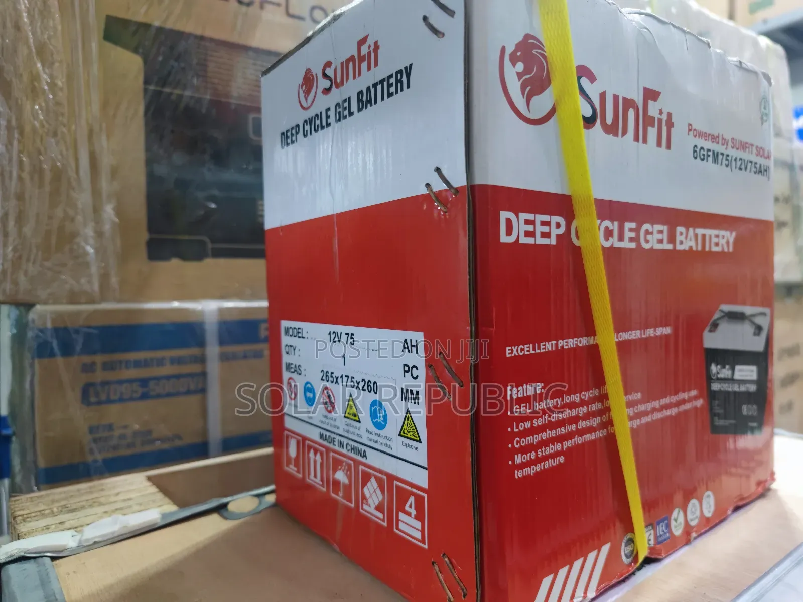 75ah Gel Battery Sunfit