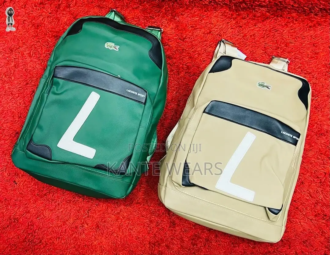 Lacoste Leather Backpack Bag