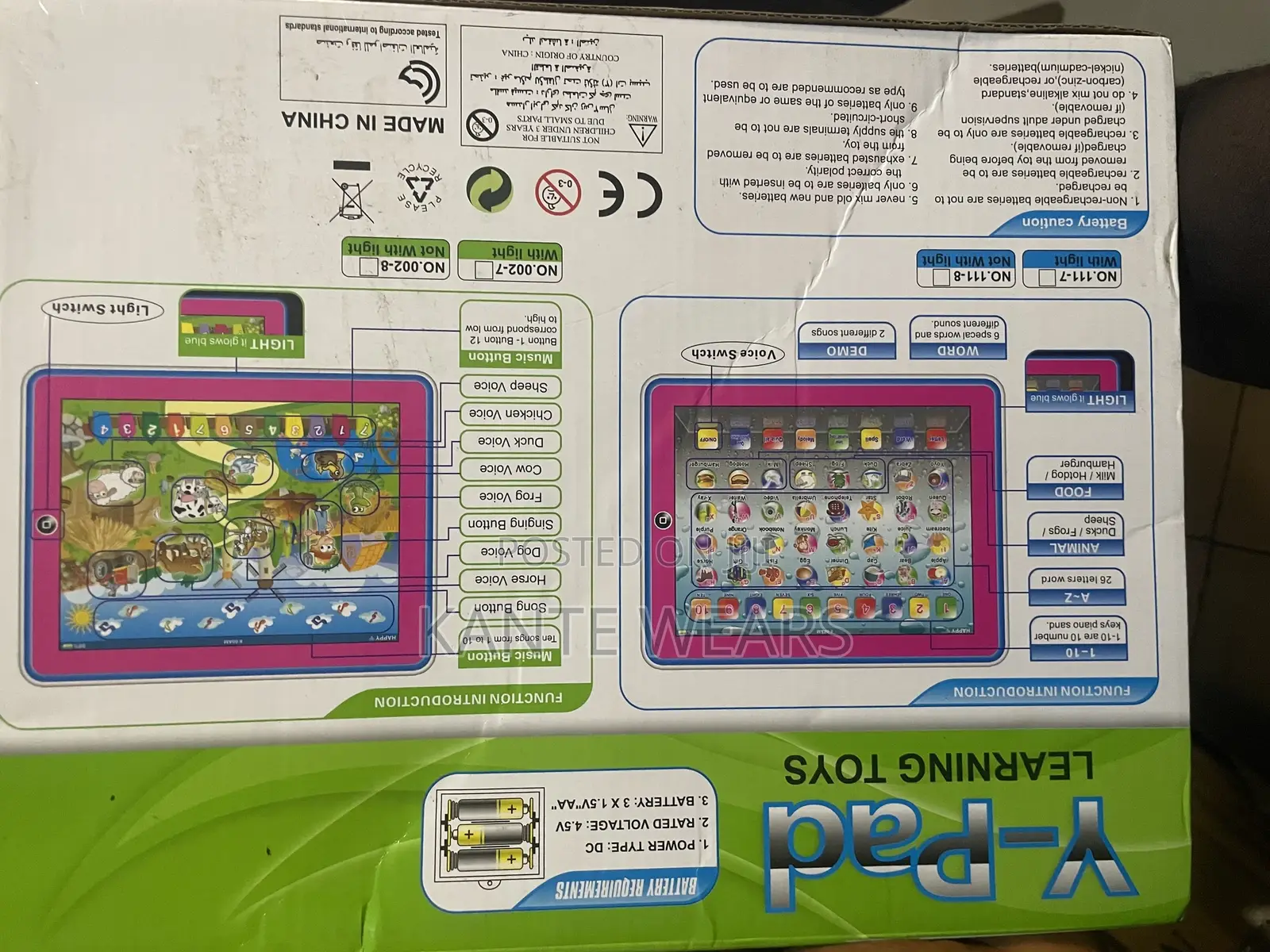 Y-Pad Kiddies Game Learning Pad