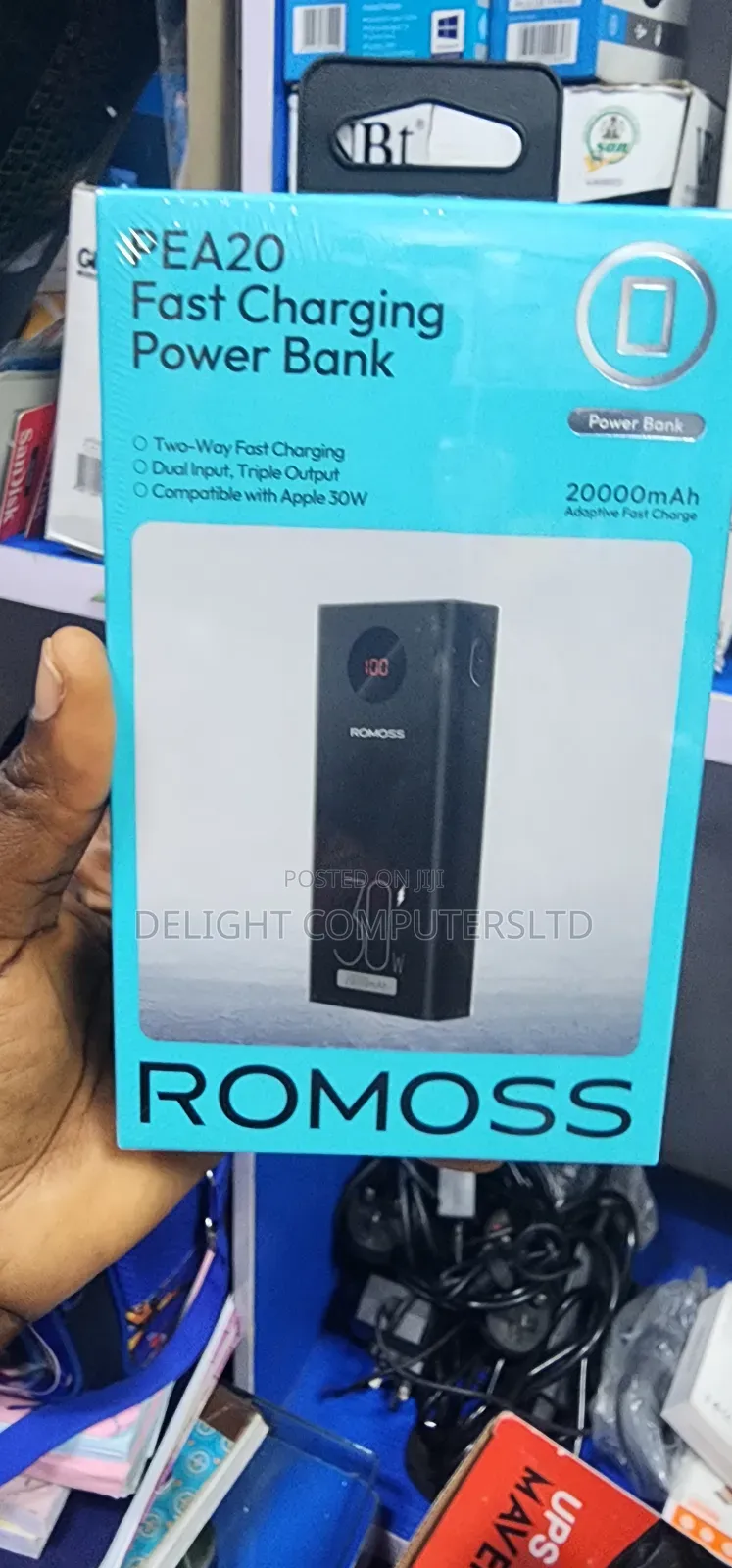 Romoss 20000mah Power Bank 30w Fast
Charging Pea20