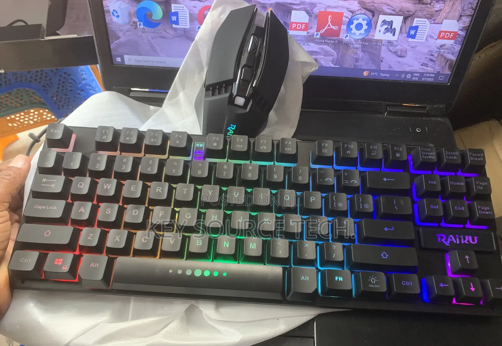 R905 Wireless Gaming Mouse and Keyboard With RGB Backlit