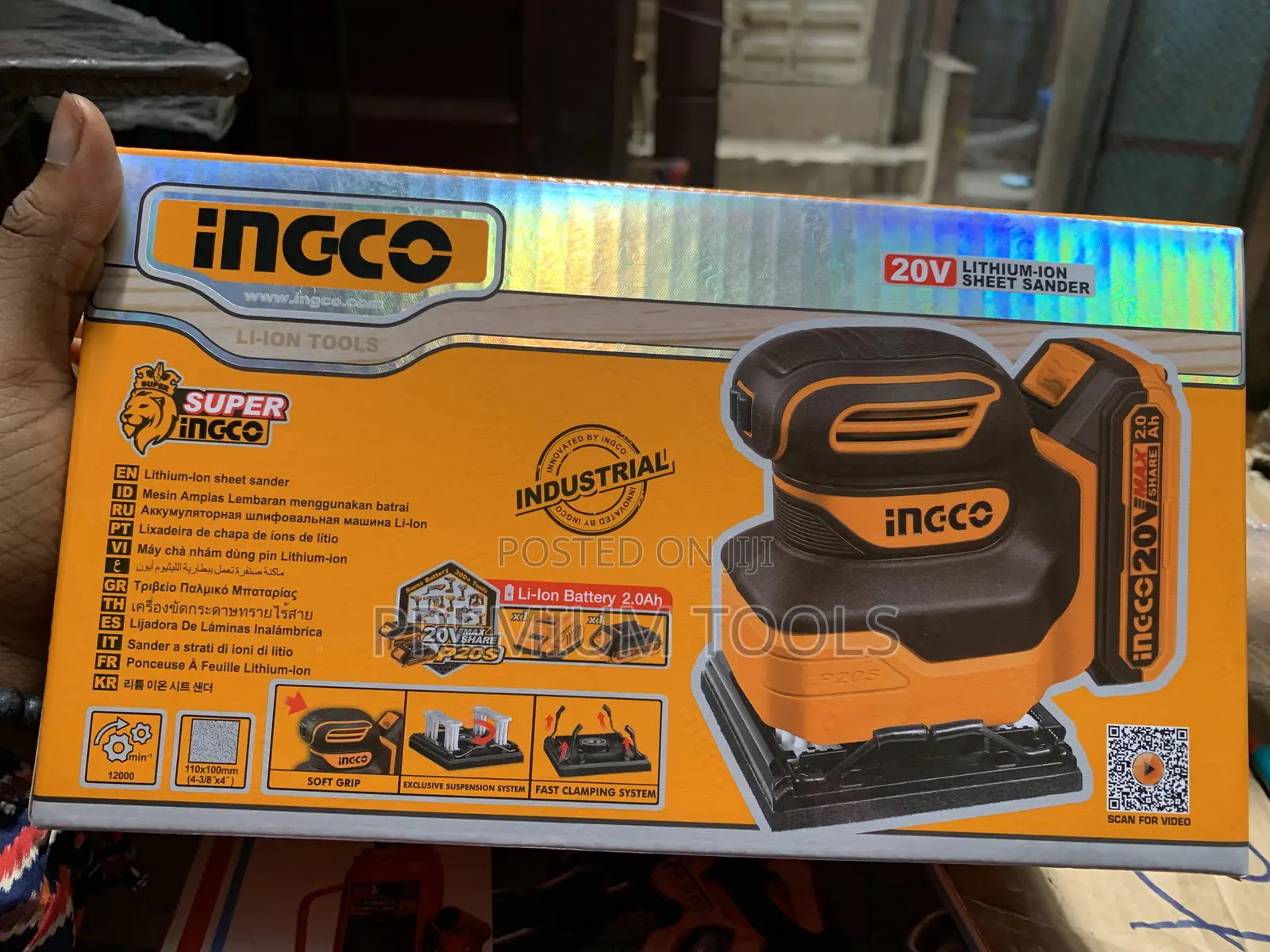 Ingco Sander Cordless 1 Battery