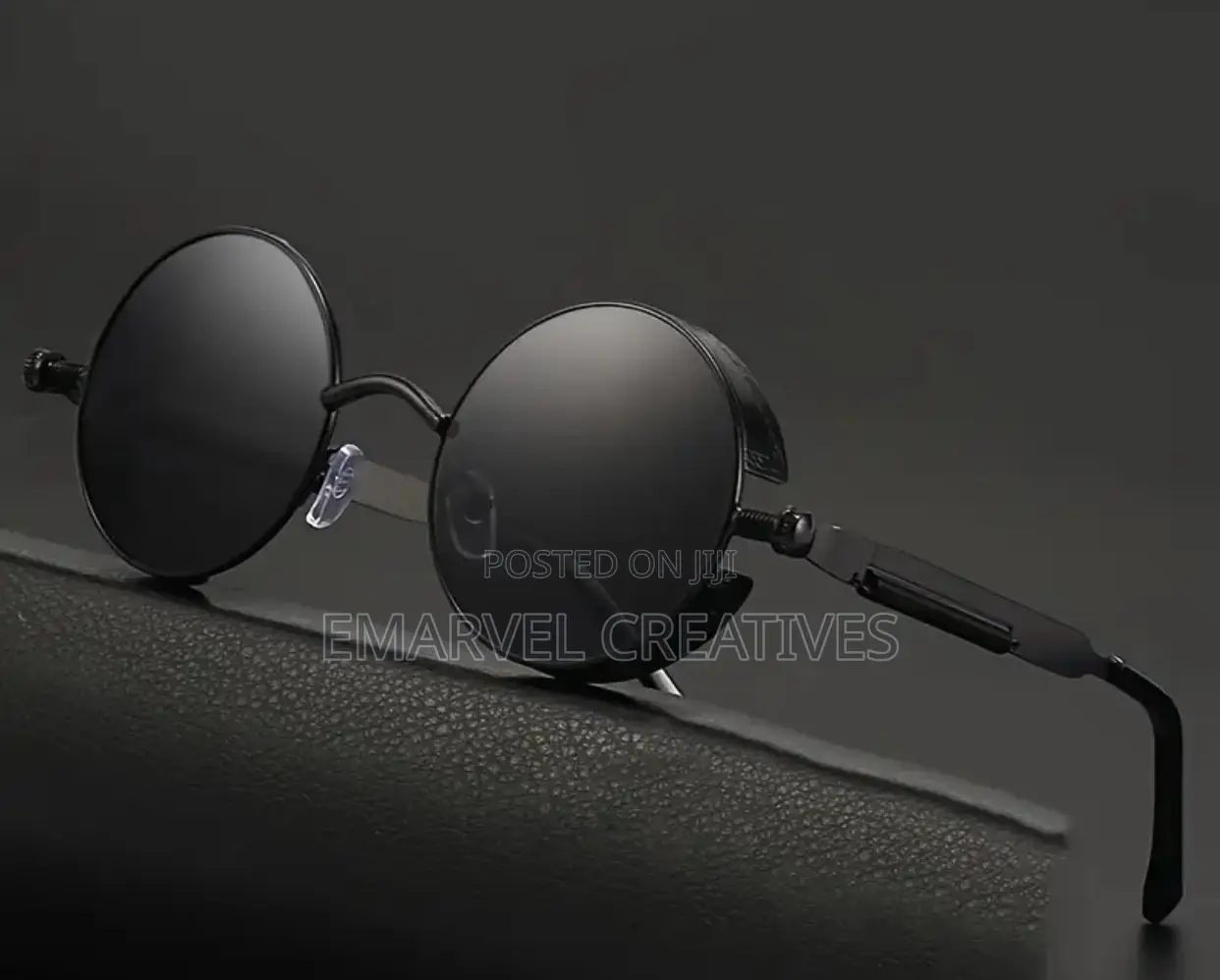 Retro Steampunk Y2k Style Round Metal Glasses With Mirrored