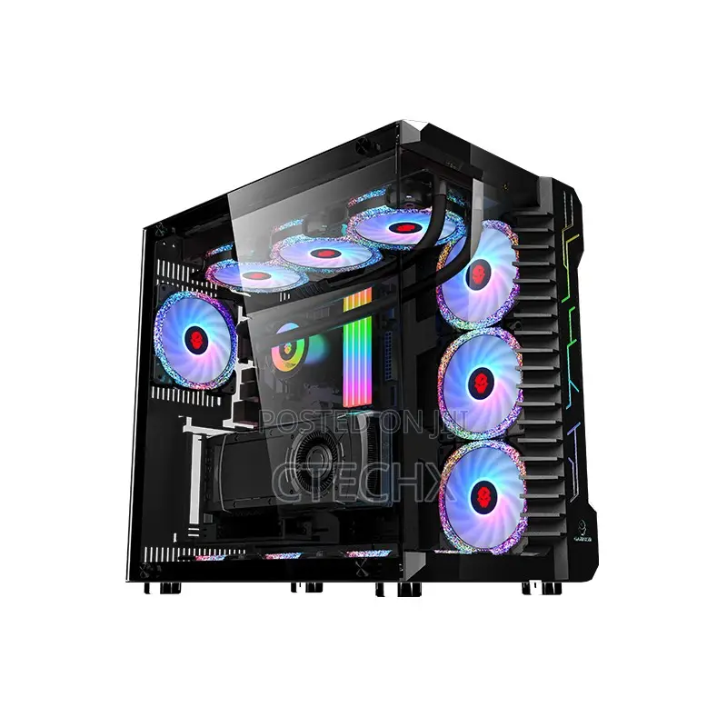 Panoramic 2 Sides Transparent Glass Gaming Computer Case