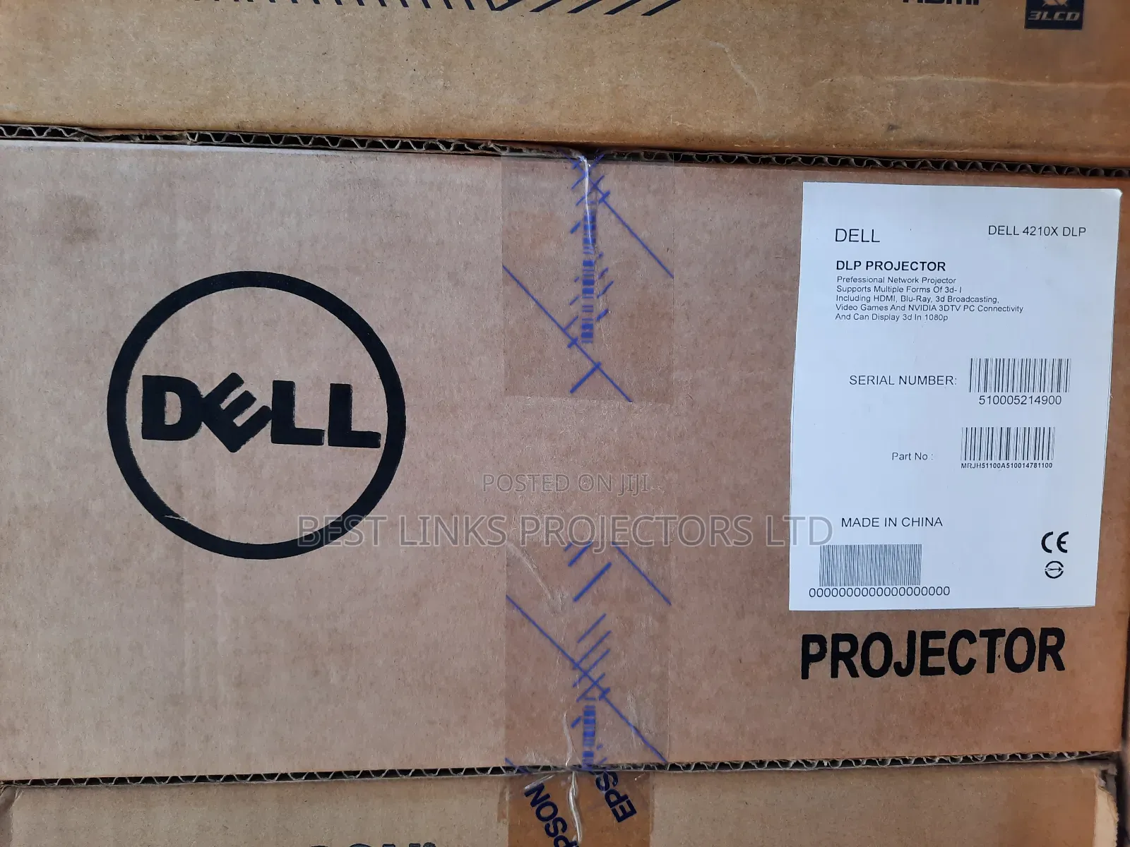 4200 Lumens Dell Projector, Daylight Projector, Brand New