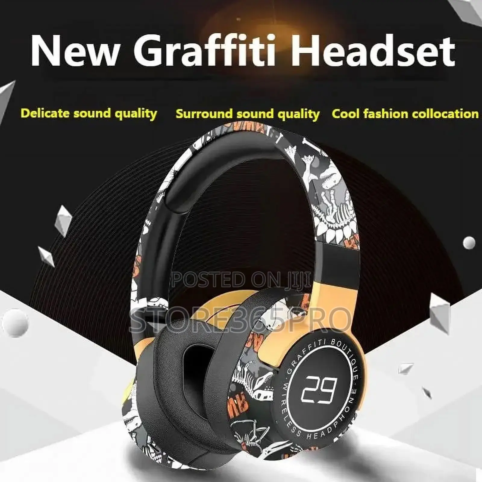 Sn-29 Bluetooth Wireless Headset Graffiti Style