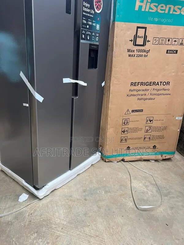 Hisense Rc:67ws 516litres Side by Side Inverter Refrigerator