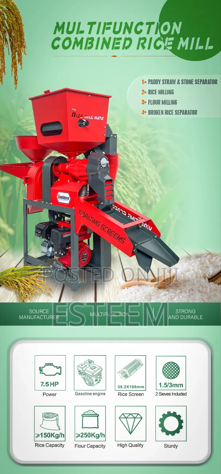 Combine Rice Milling Machine -4in1