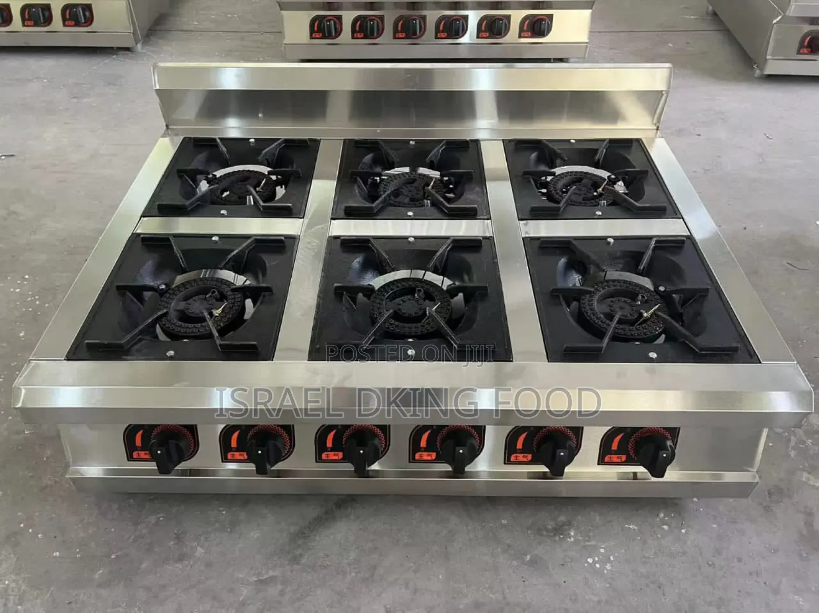 Quality Industrial Stainless 6 Burner Standing Gas Cooker