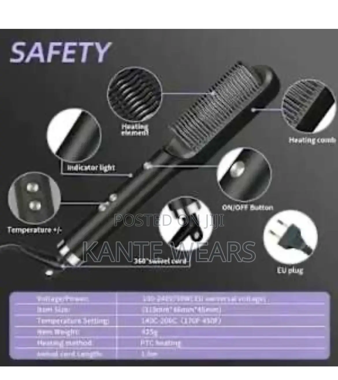 Hot Comb / Hair Straightener Brush