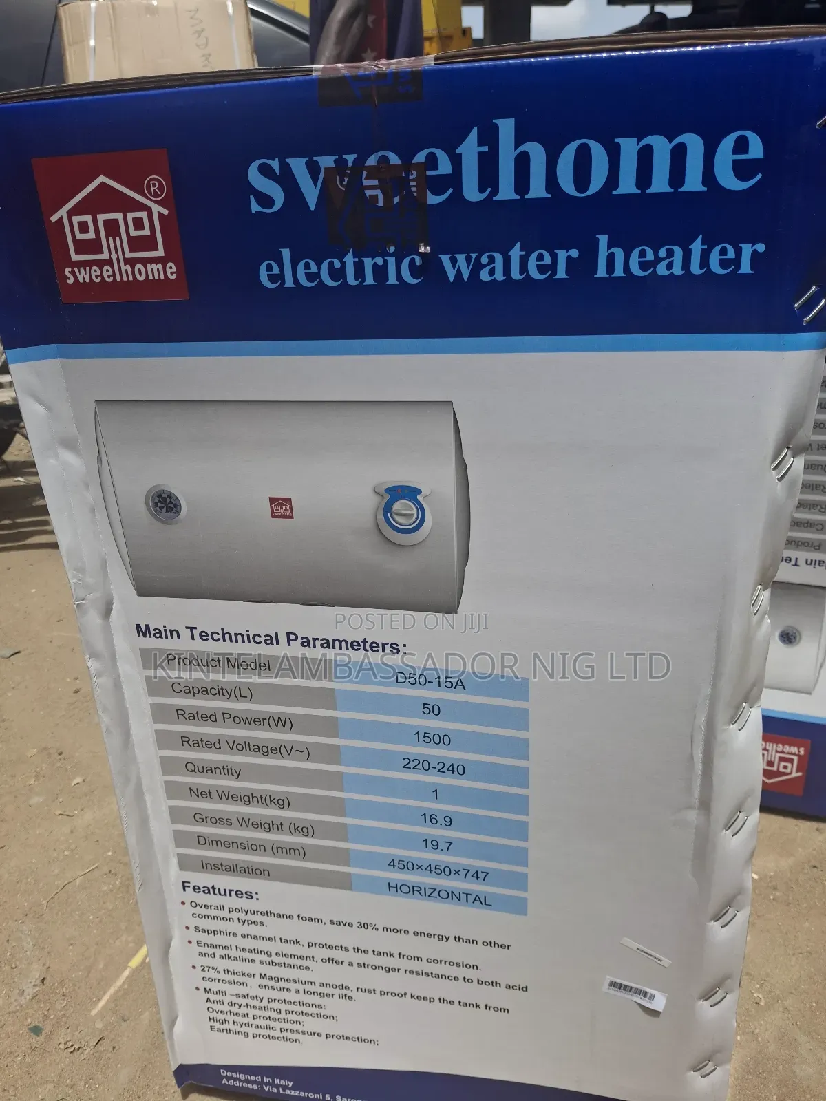 Sweethome Electric Water Heater - 50 Litres