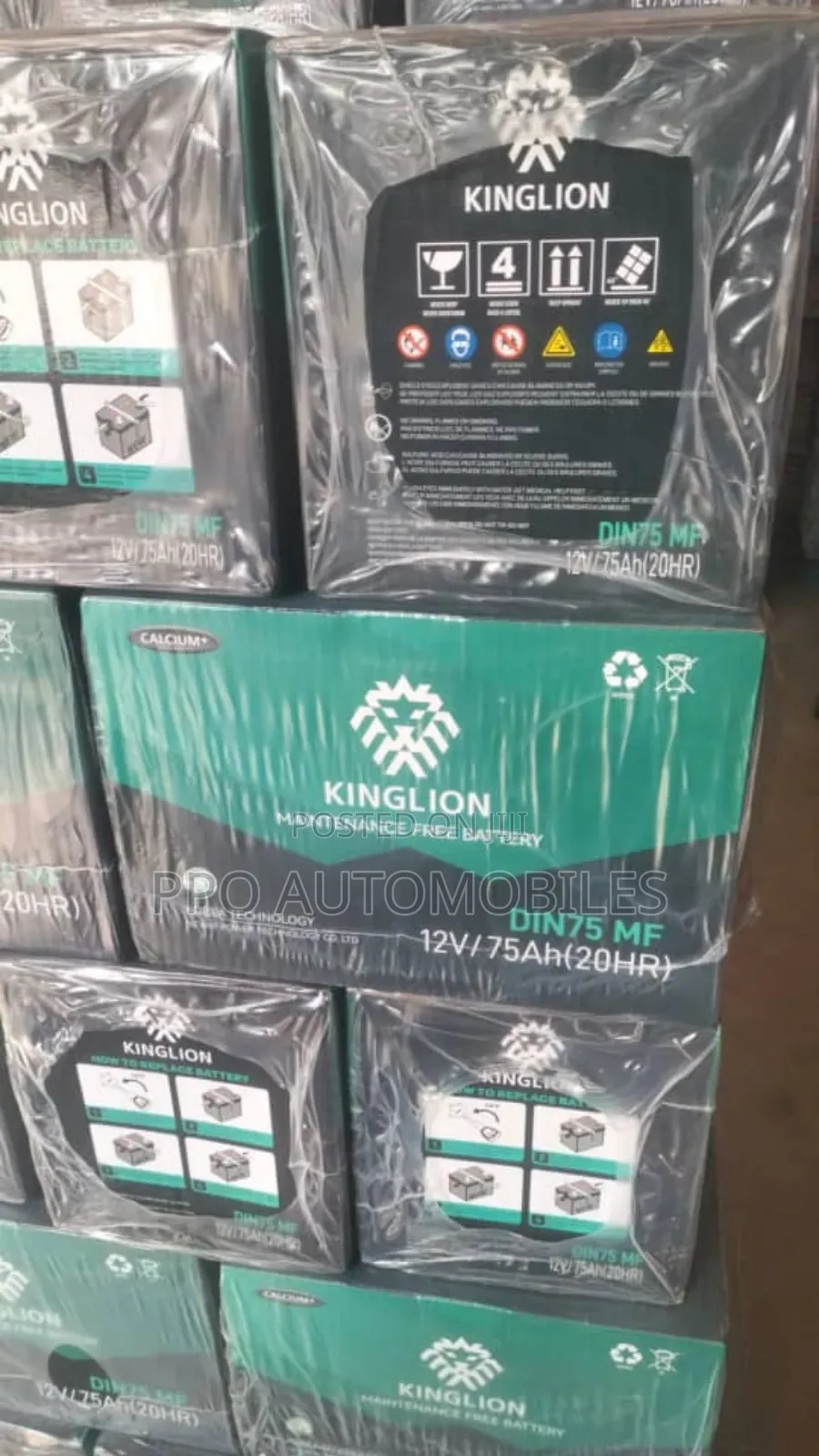 12v 75ah Kinglion Maintainance Free Battery