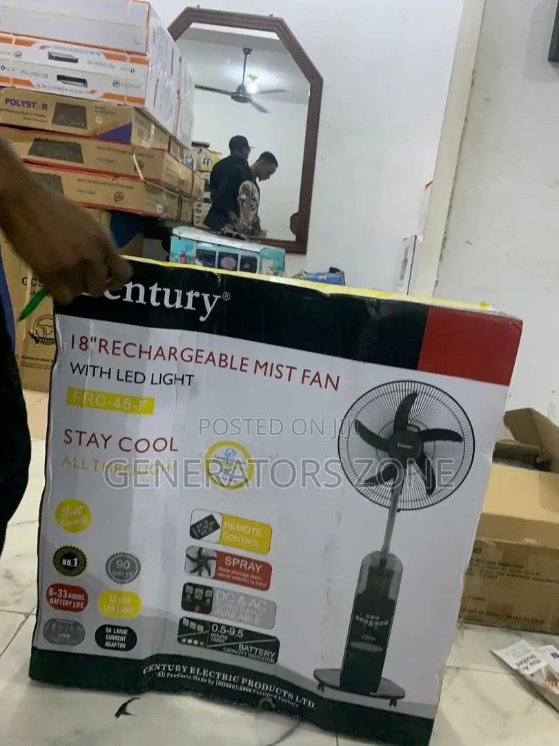 "Breathe Easy With The Century Mist Fan"