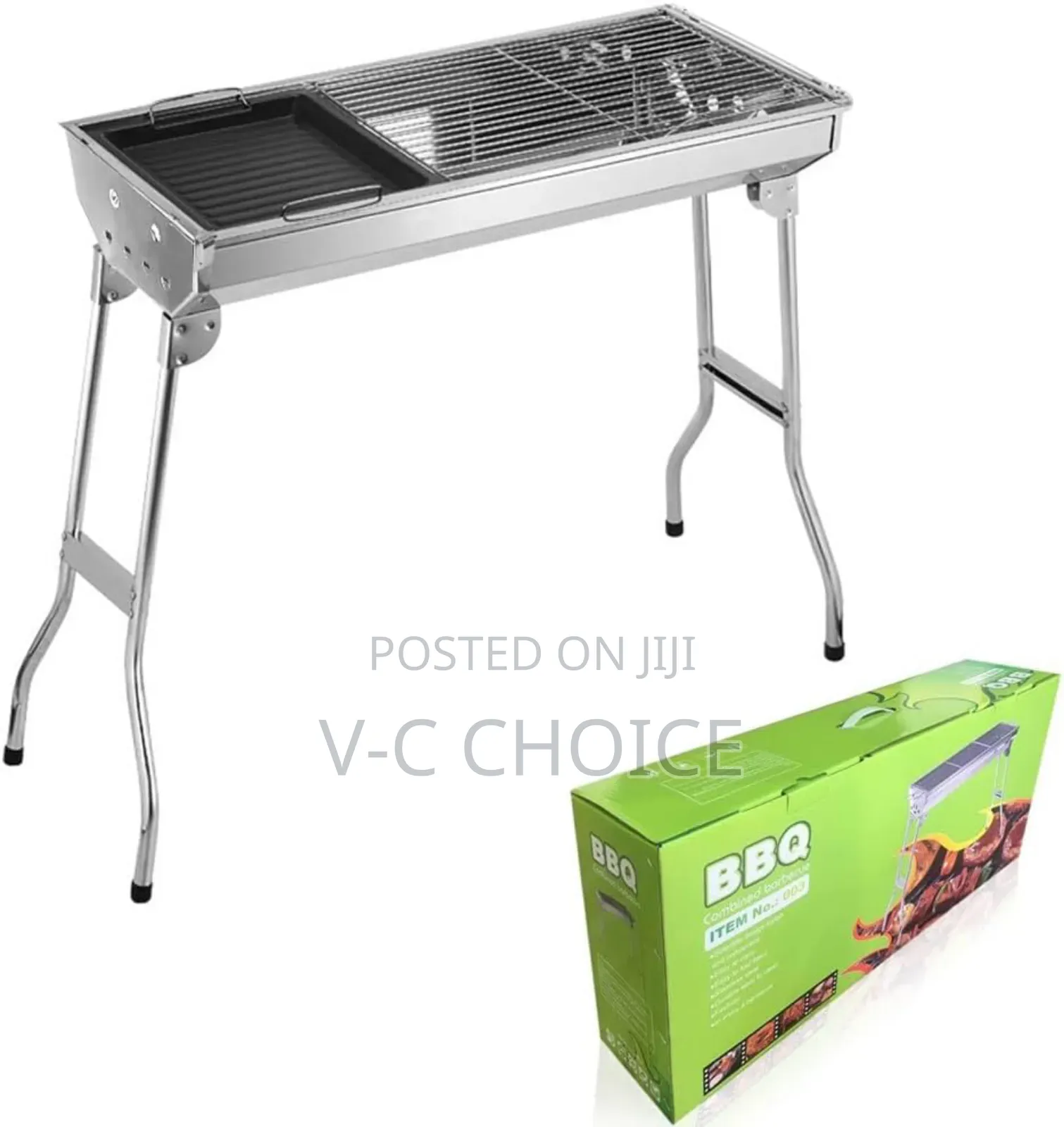 Barbecue Grill Stainless Steel Bbq Charcoal Grill, Foldable