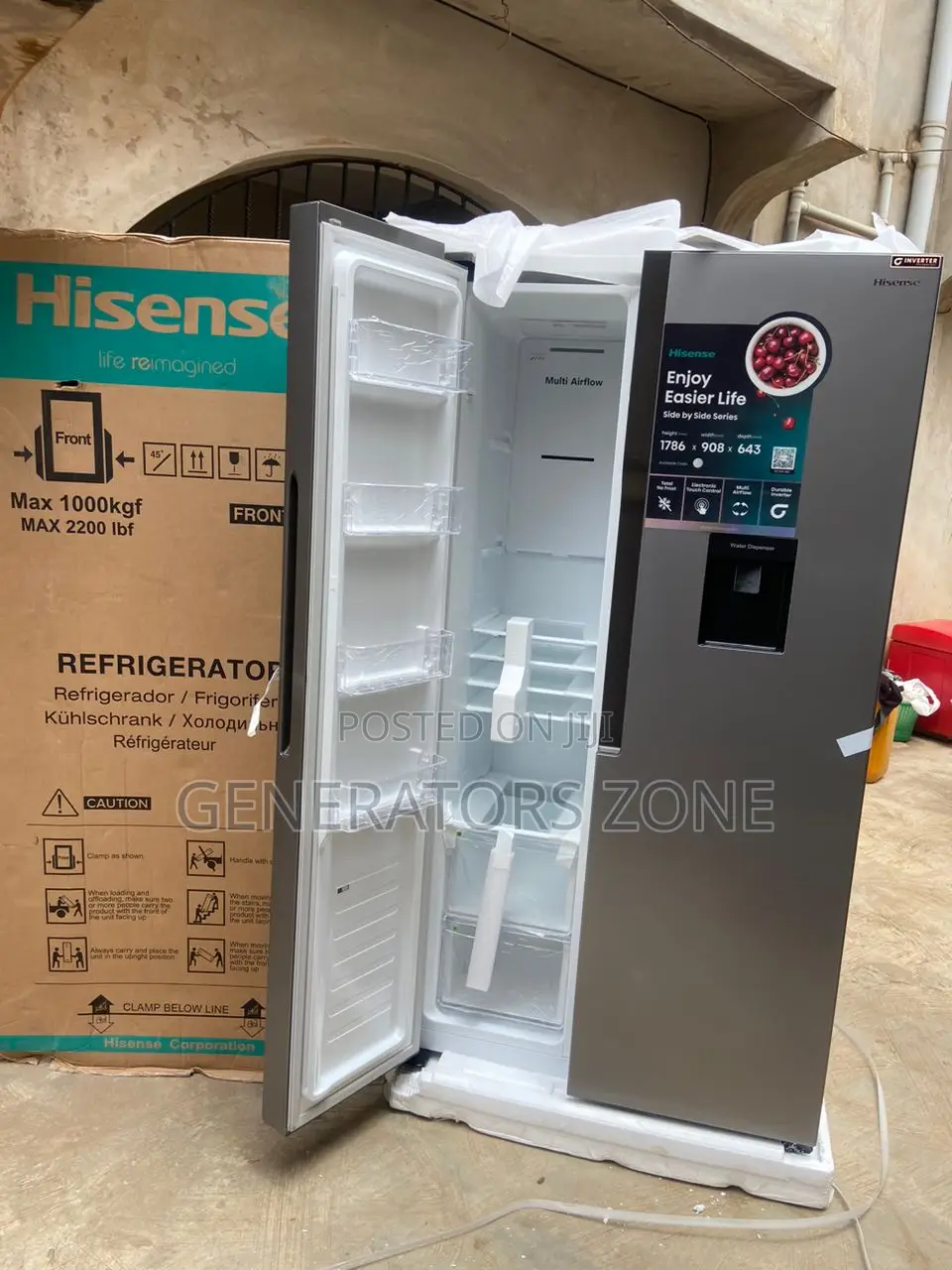 Hisense 516l Side by Side Fridge - Cool, Clean and Classy