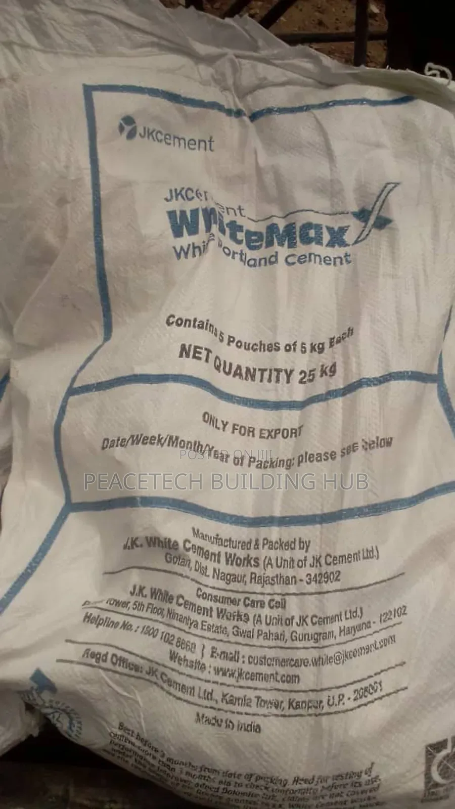 Original Jk White Cement 25kg