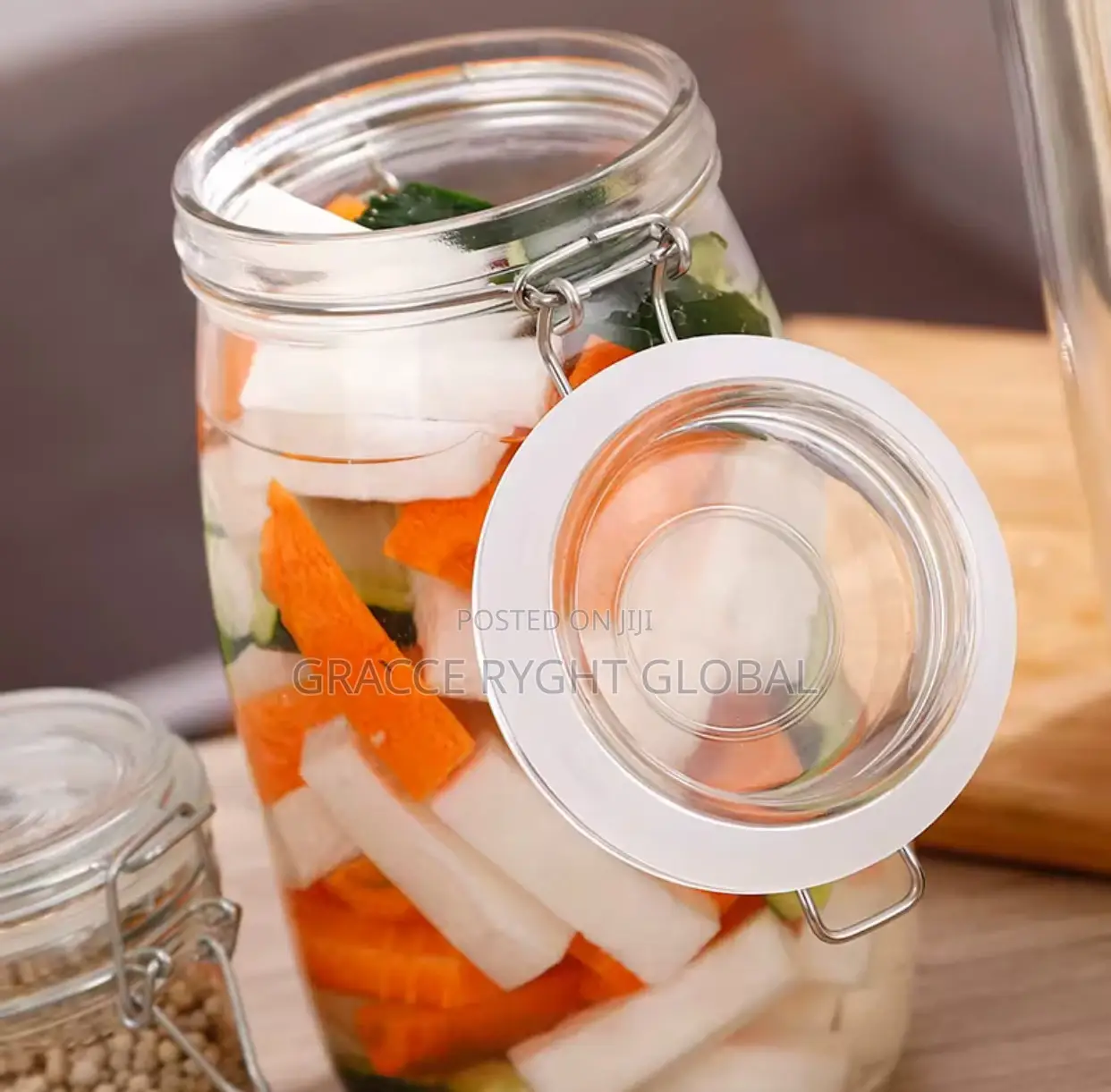 1500ml Glass Jars With Airtight Lids and Buckle Clips