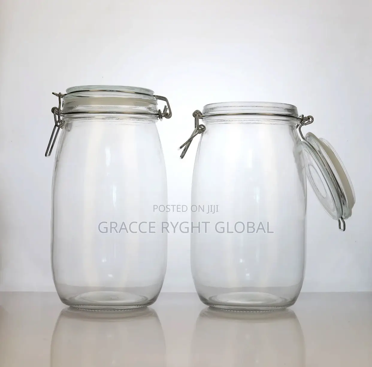 1500ml Glass Jars With Airtight Lids and Buckle Clips