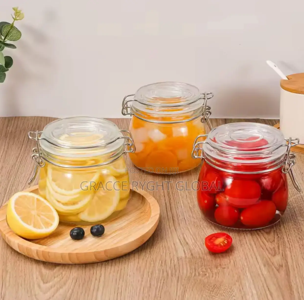 500ml Glass Jar With Buckle Clip Lids