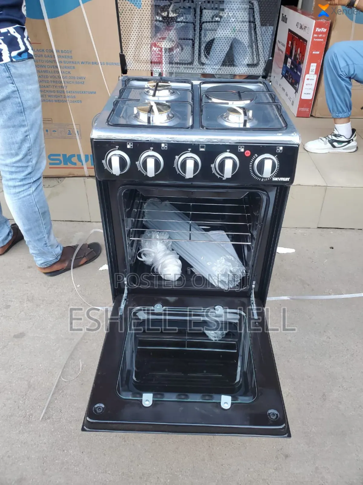 Skyrun 4burber Gas/Electric Cooker With Inbuilt Oven