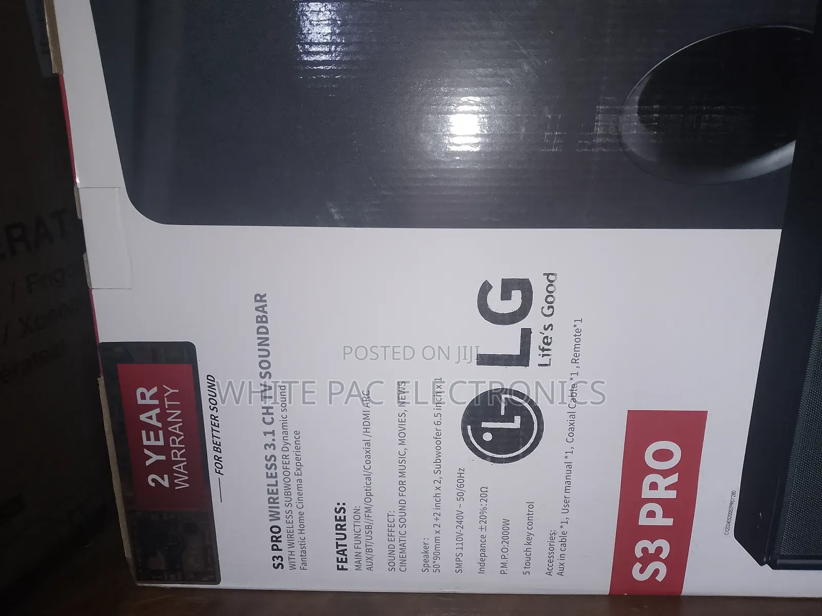 2025 New Lg Soundbar Wireless 2000watts >Bluetooth > 2 Yrs