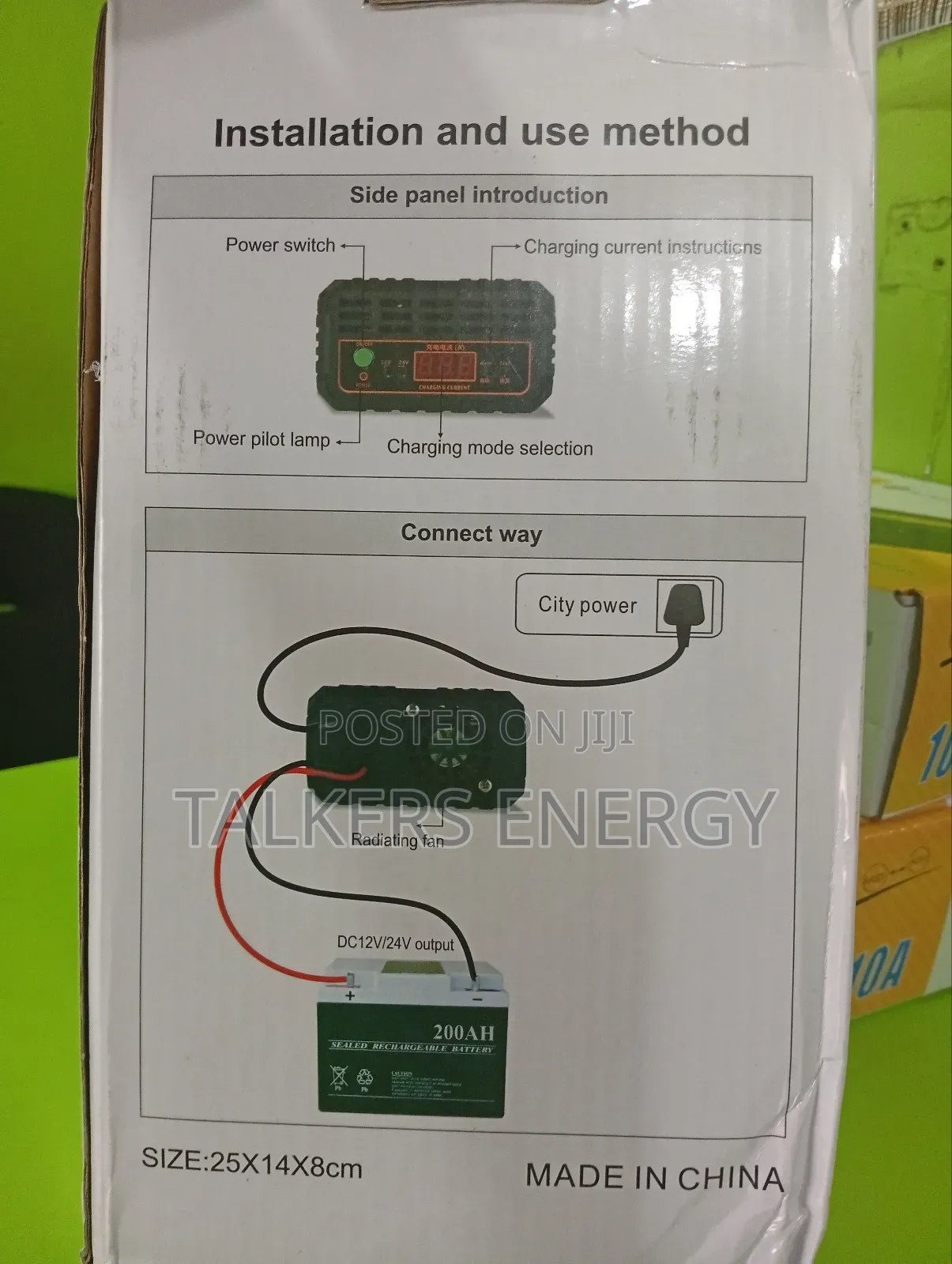 Digital Display Battery Suoer Charger Son -12/24v 20a