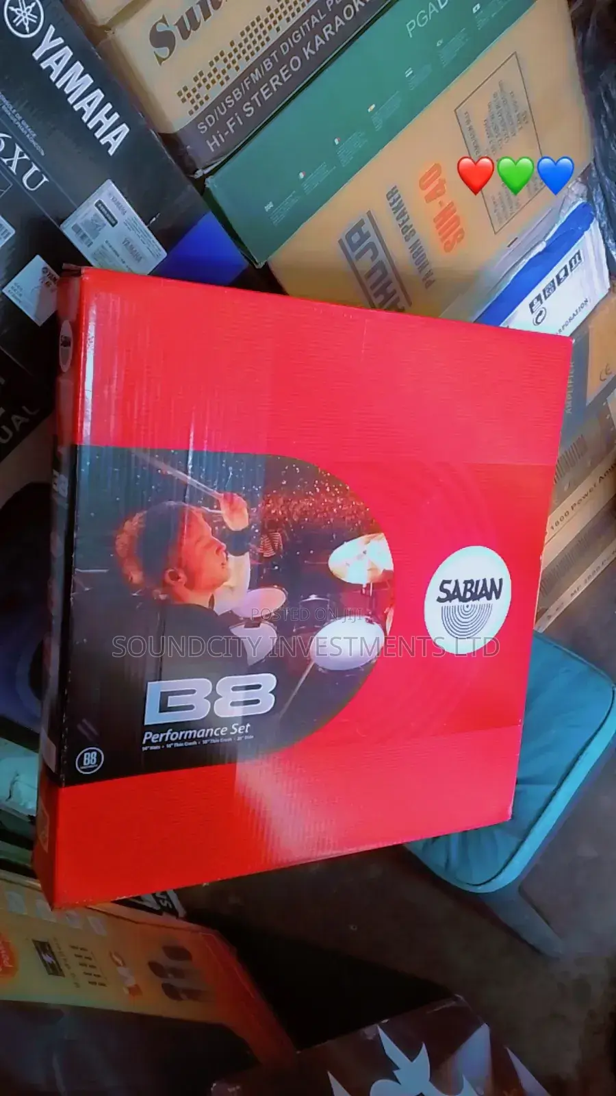 B8 Sabian Set of Cymbal and Hi Hat