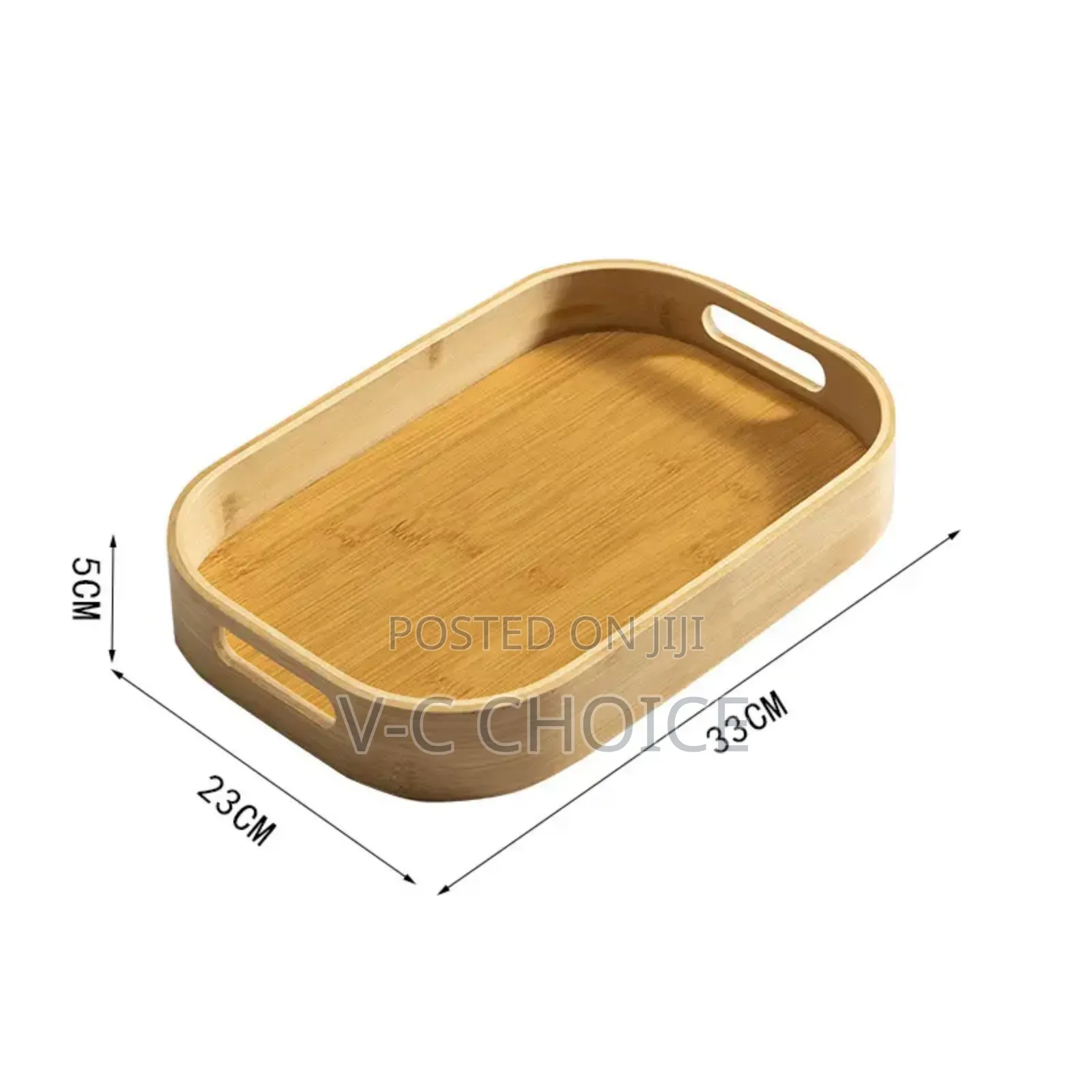 Multipurpose Round Rectangular Bamboo Wooden Servingtray3set