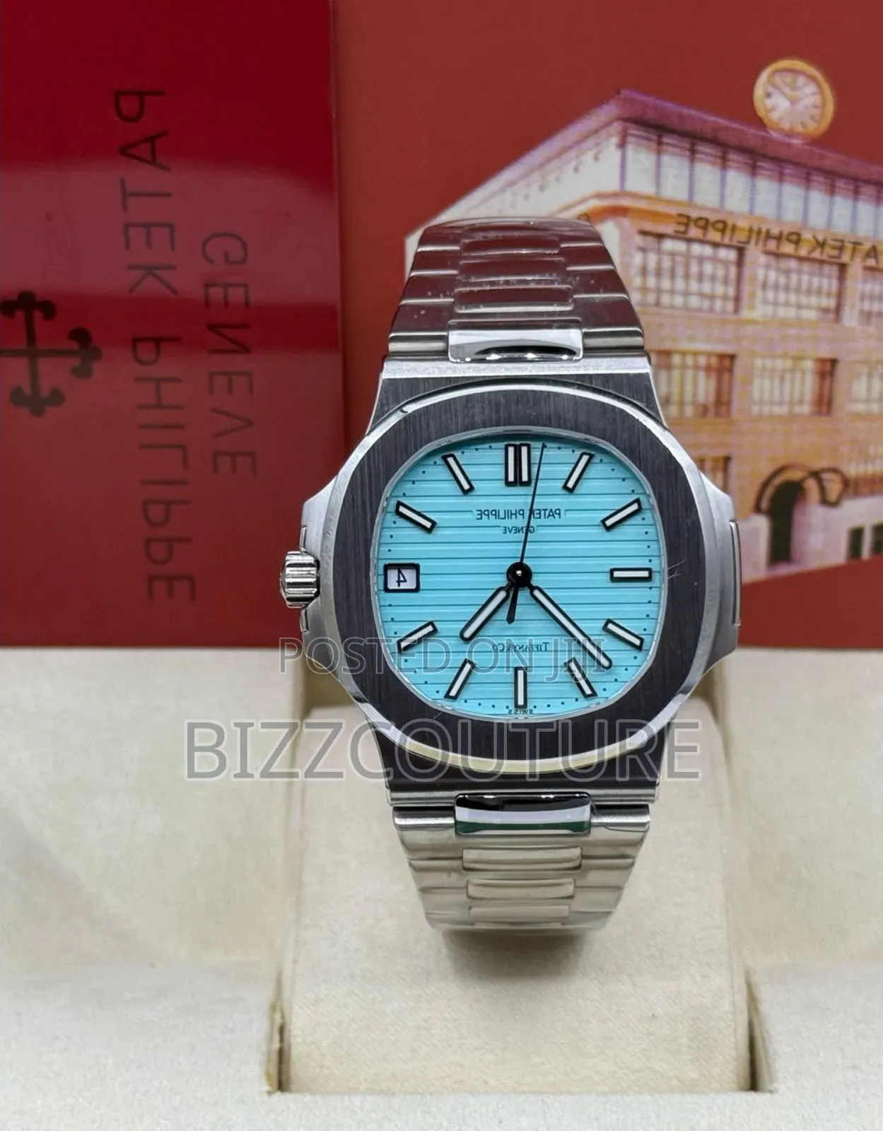 Original Patek Philippe Silver Stainless Steel Watch