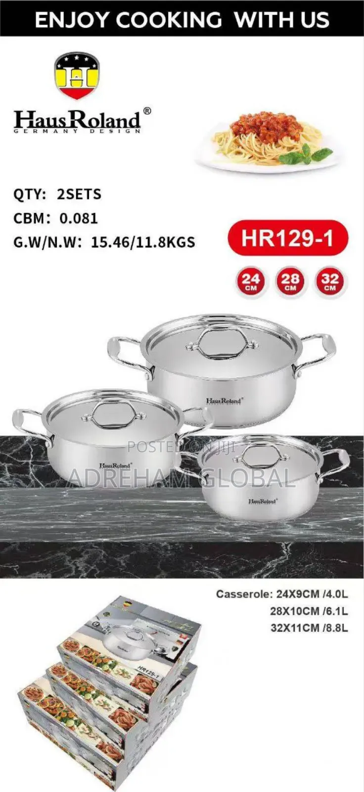 Haus Roland 6pcs Stainless Steel Cooking Pot