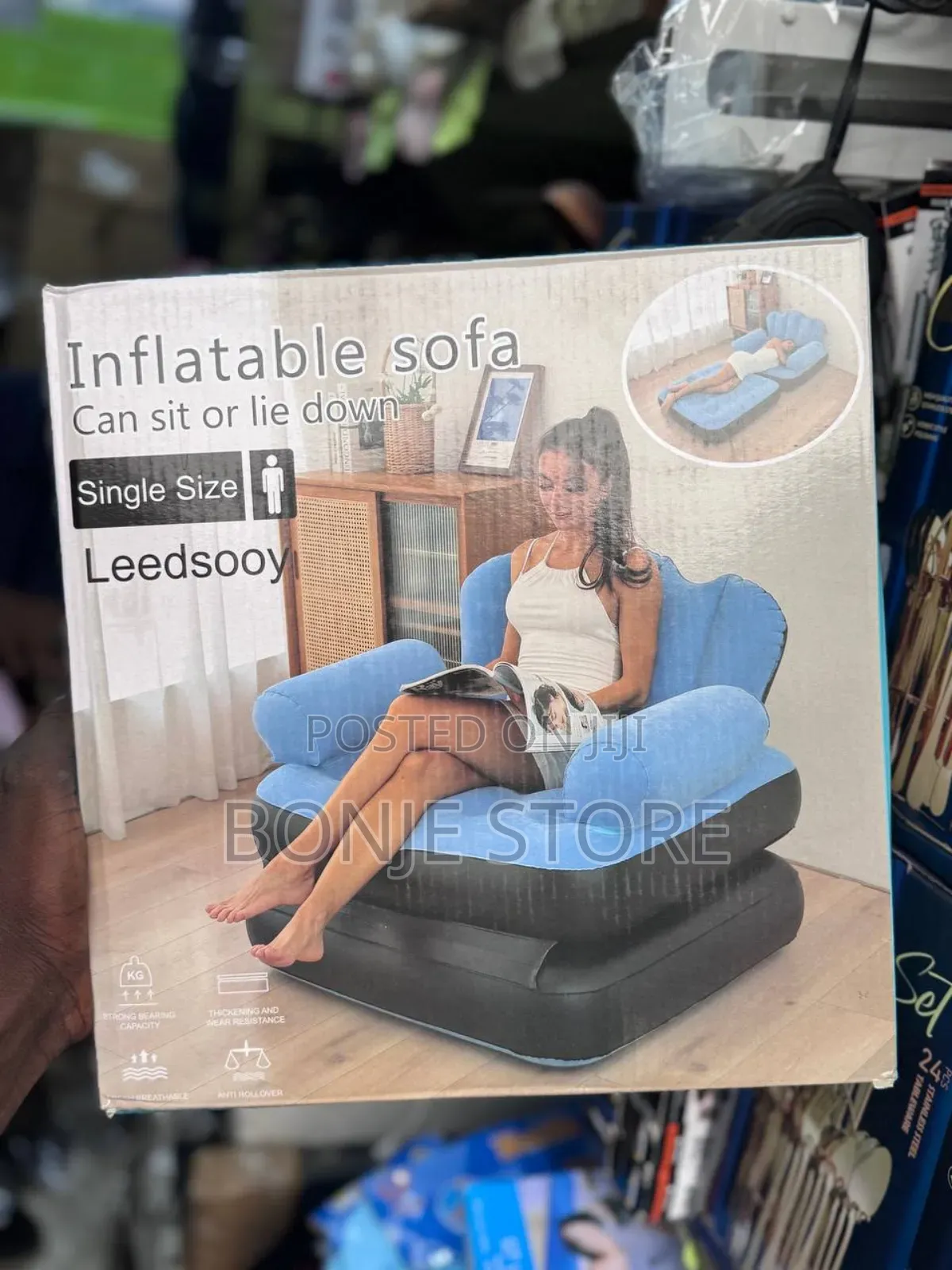 Inflatable Sofa / Outdoor and Indoor Chair/Bed With Pump
