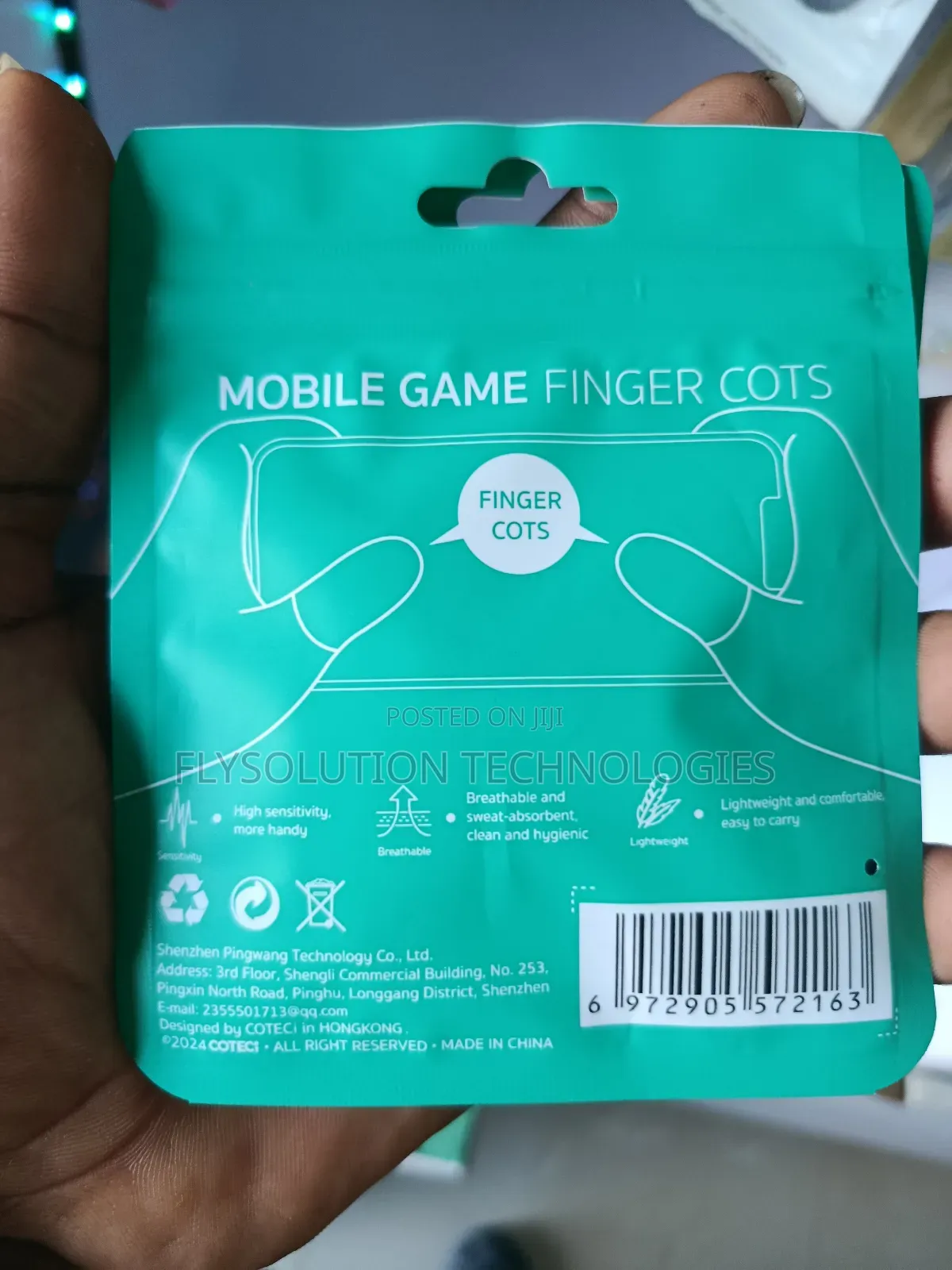 Coteetci Mobile Game Finger Cots Thumbsleeve 3 Pairs