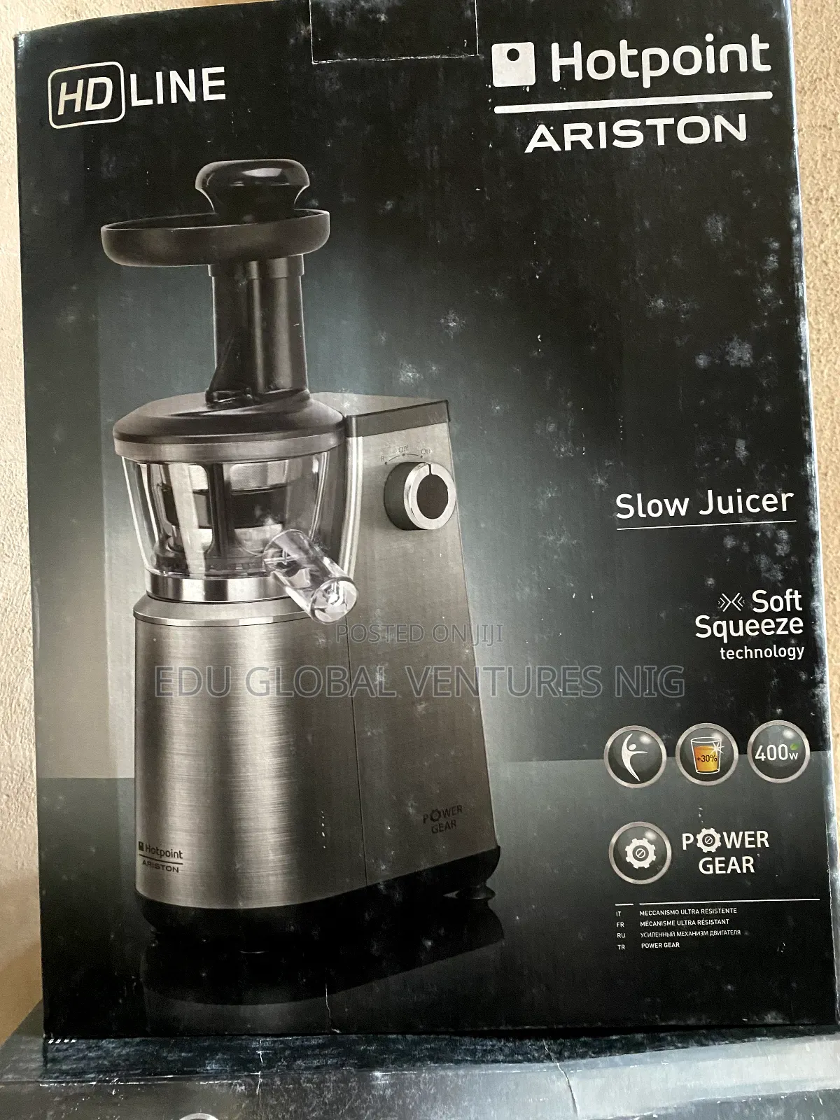 Hotpoint Slow Juicer 400watts. Soft Squeeze Technology.