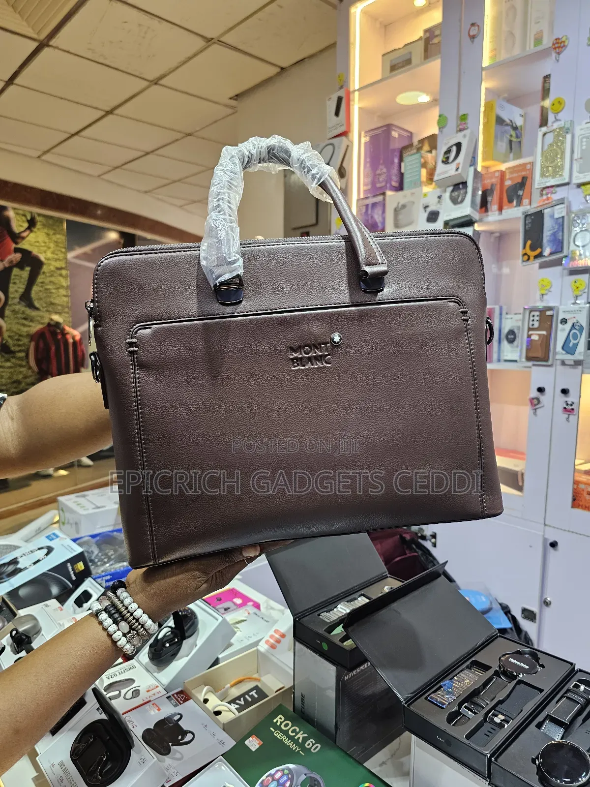 Mont Blanc Original Leather Laptop Bag
