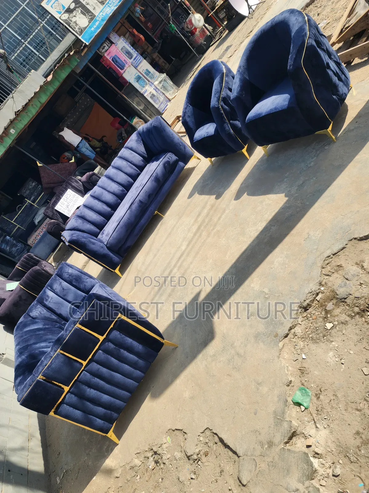 Seven Seaters Padded Sofa Chairs.