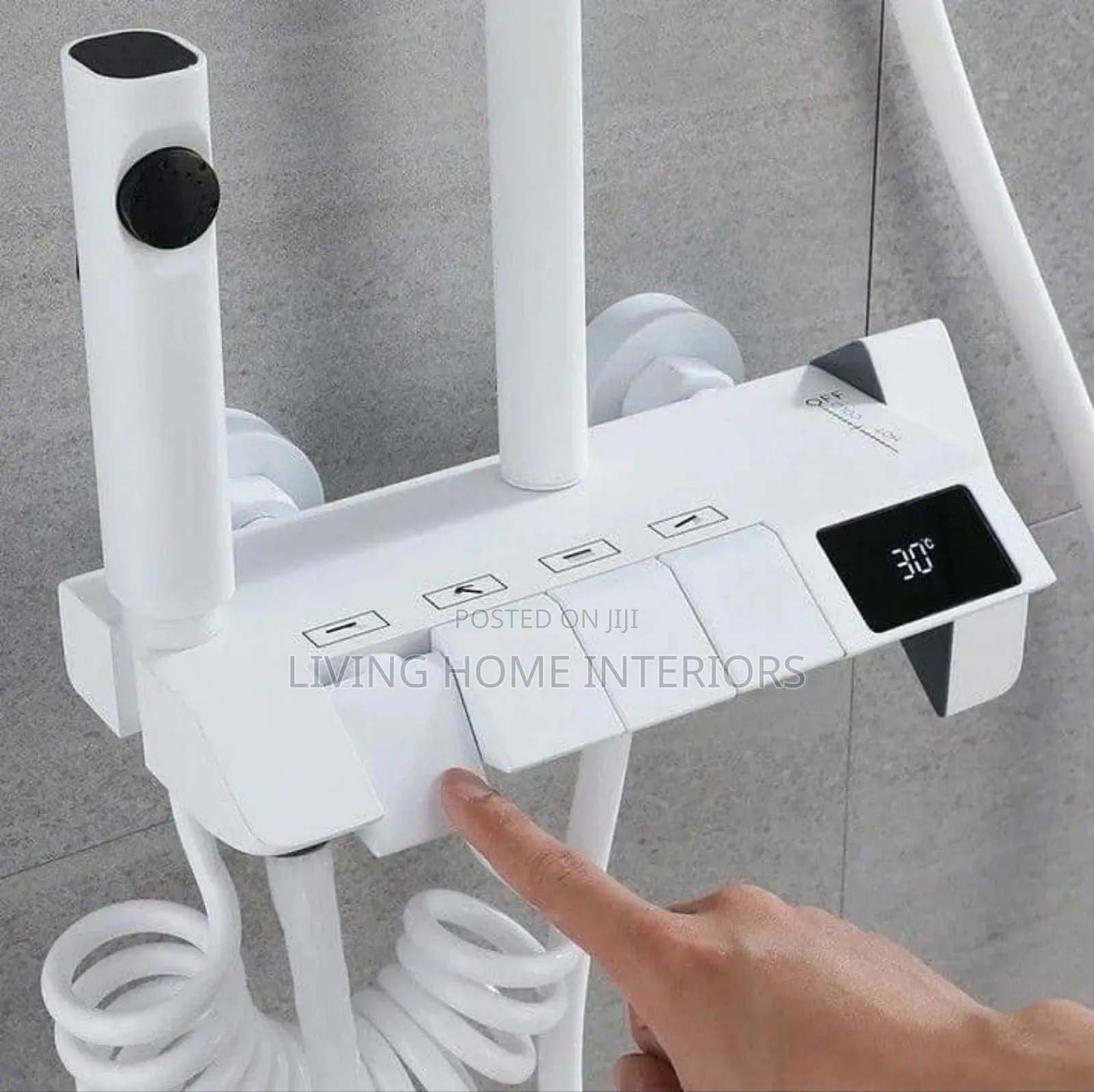 Luxury White Standing Shower Mixer
