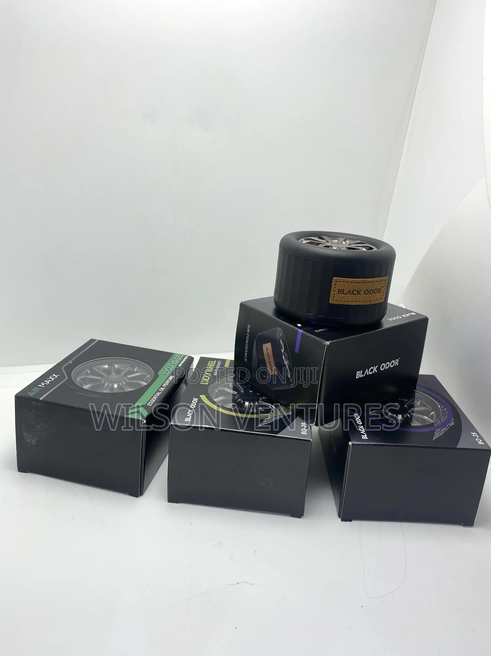 Black Odor Lucky Wheel Car Airfreshner