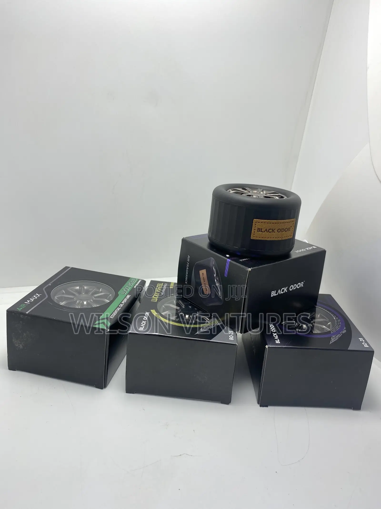 Black Odor Lucky Wheel Car Airfreshner