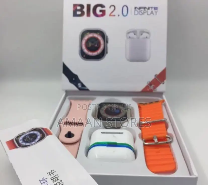 I8 Ultra Smartwatch With Earbuds 2.0