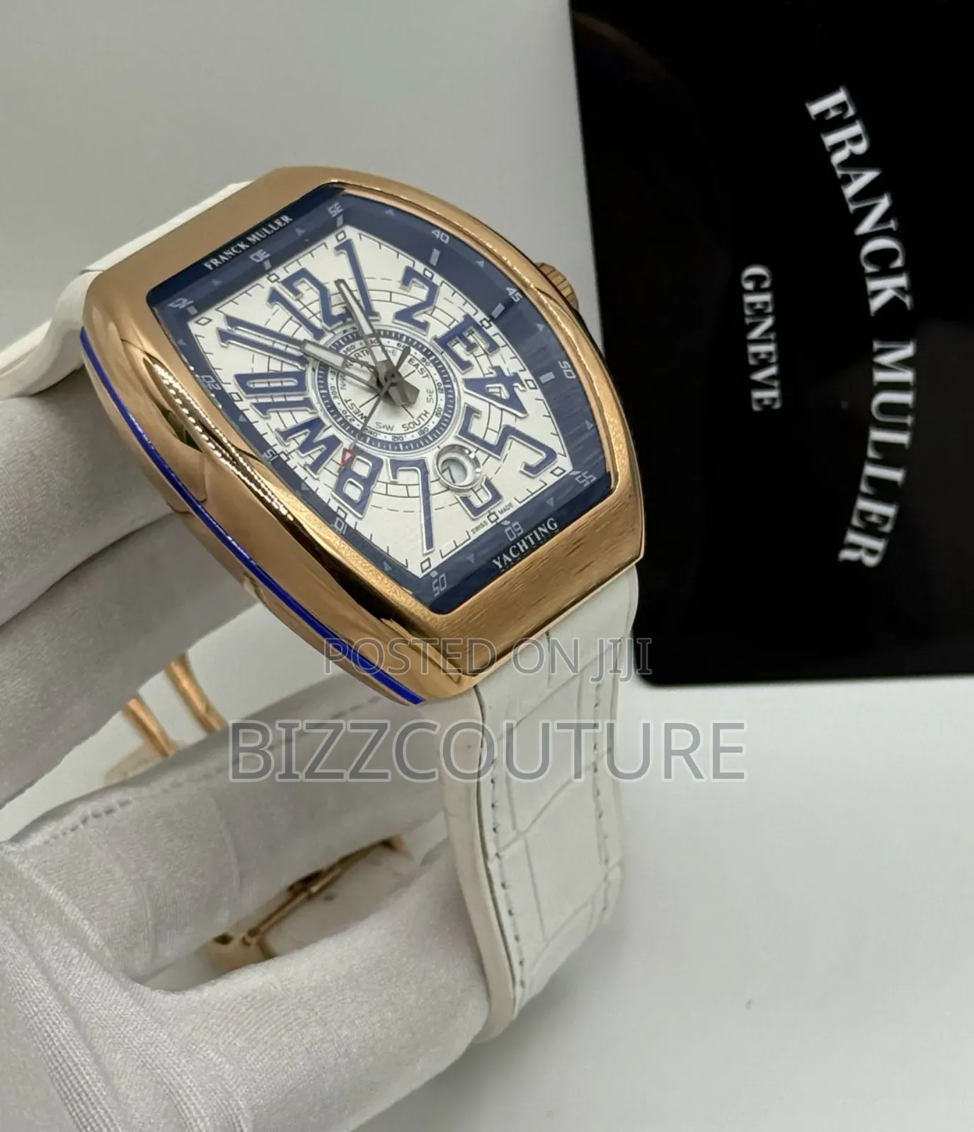 Original Franck Muller Genuine Leather White Strap