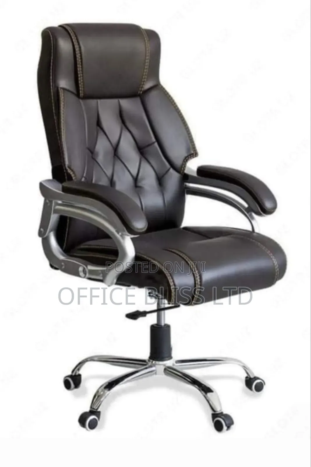 Executive Reclining Leather Swivel Office Chair
