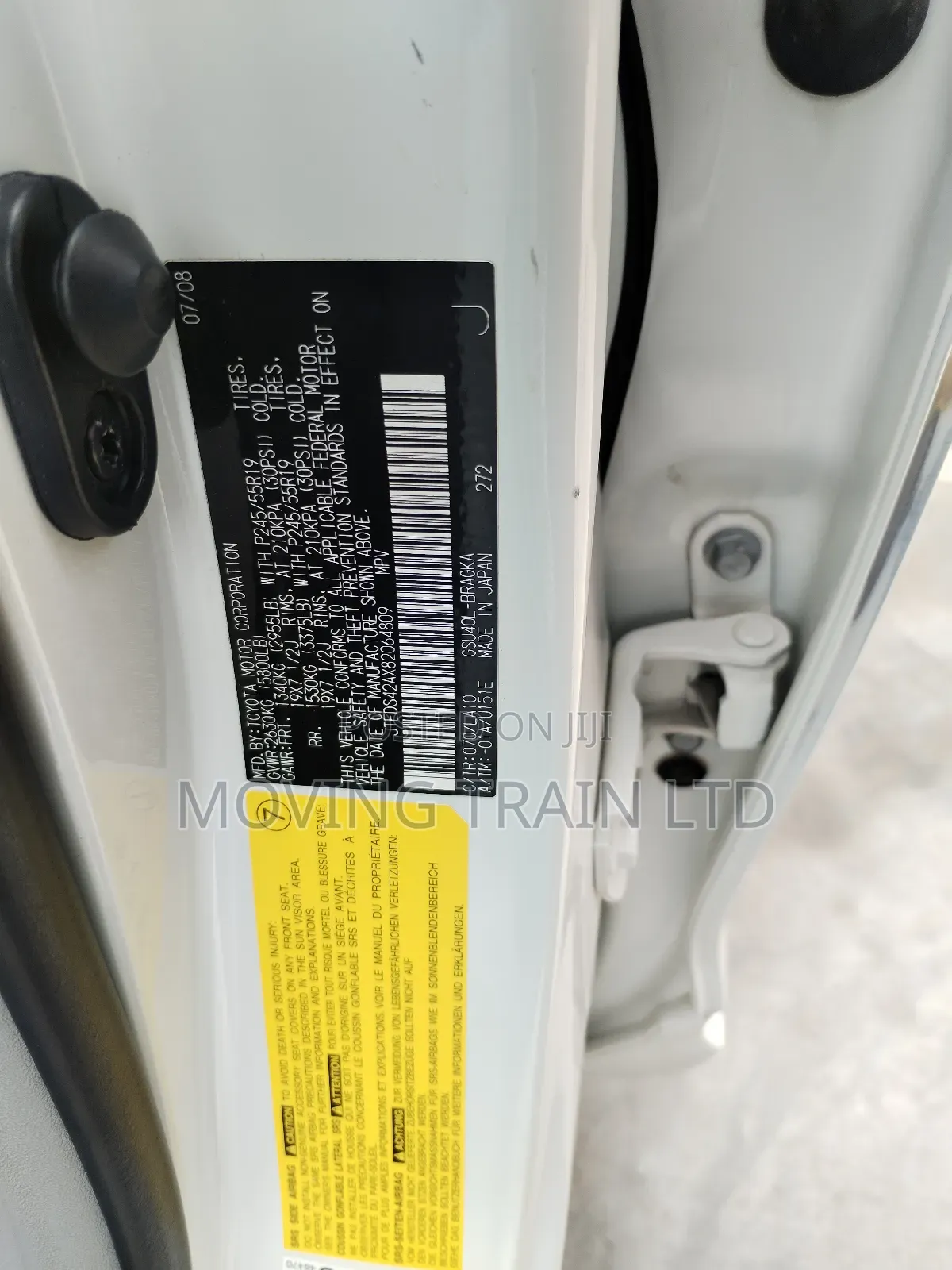 Toyota Highlander Limited 2008 White